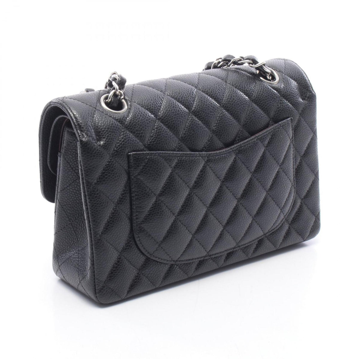 Chanel Black Grained Calfskin Handbag Shoulder Bag (Pre-Owned)