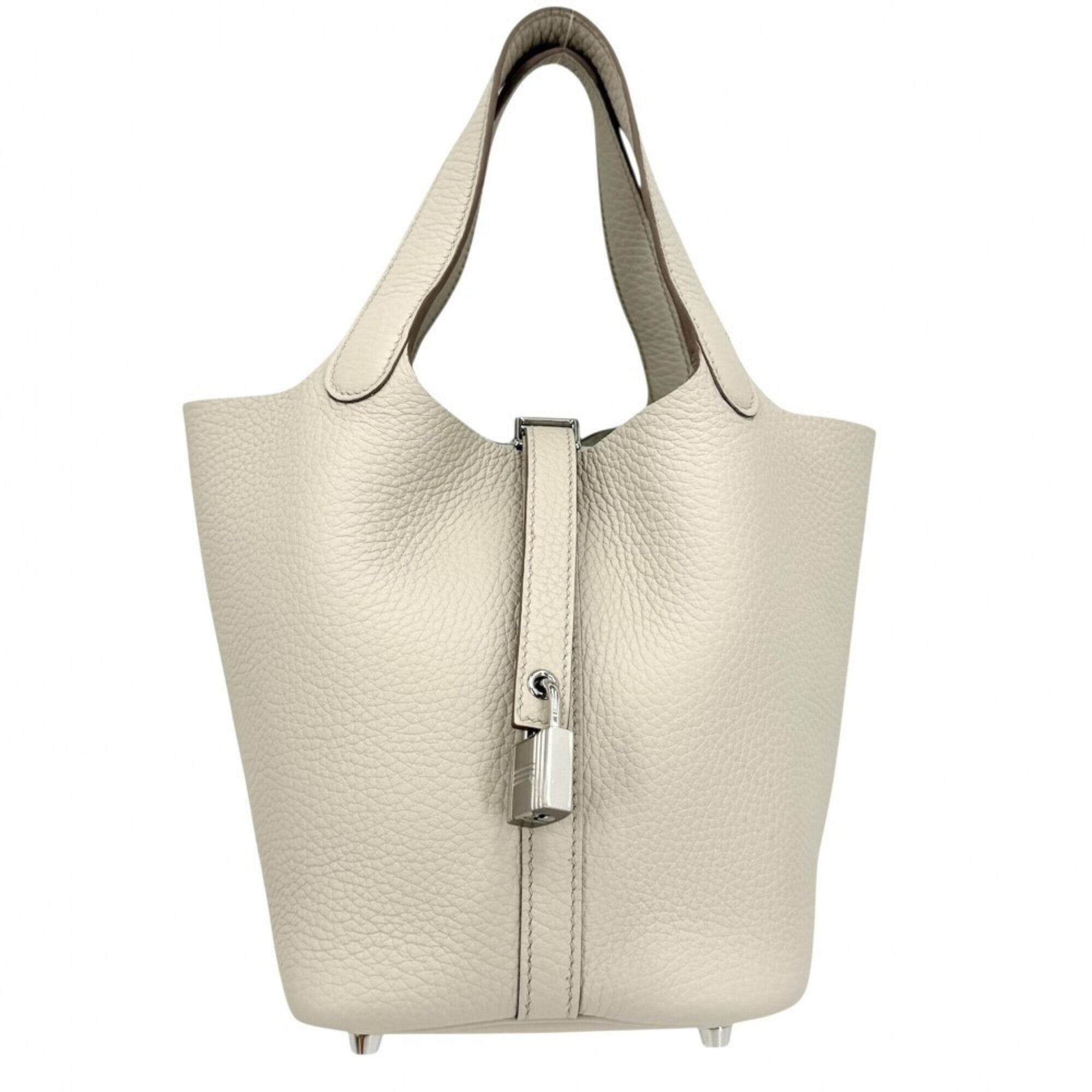 Hermes Ivory Leather Handbag (Pre-Owned)