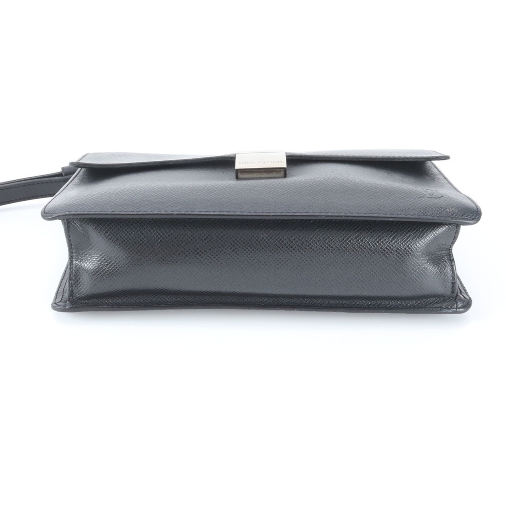 Louis Vuitton Ardoise Leather Handbag Pouch (Pre-Owned)