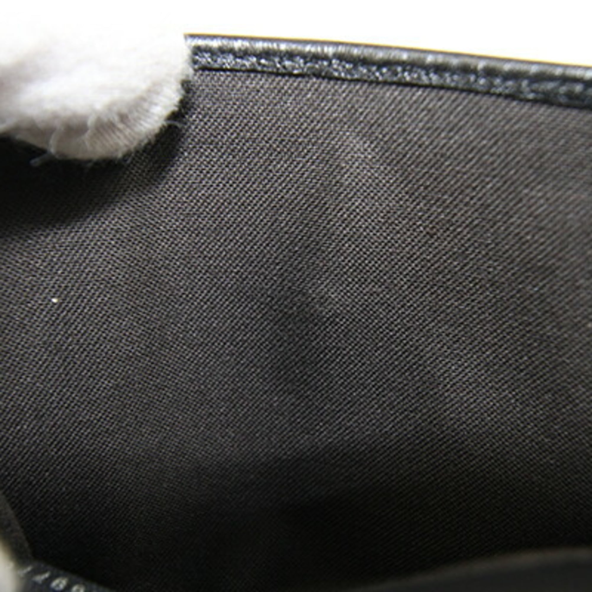 Fendi Black Canvas Leather Card Wallet (Pre-Owned)