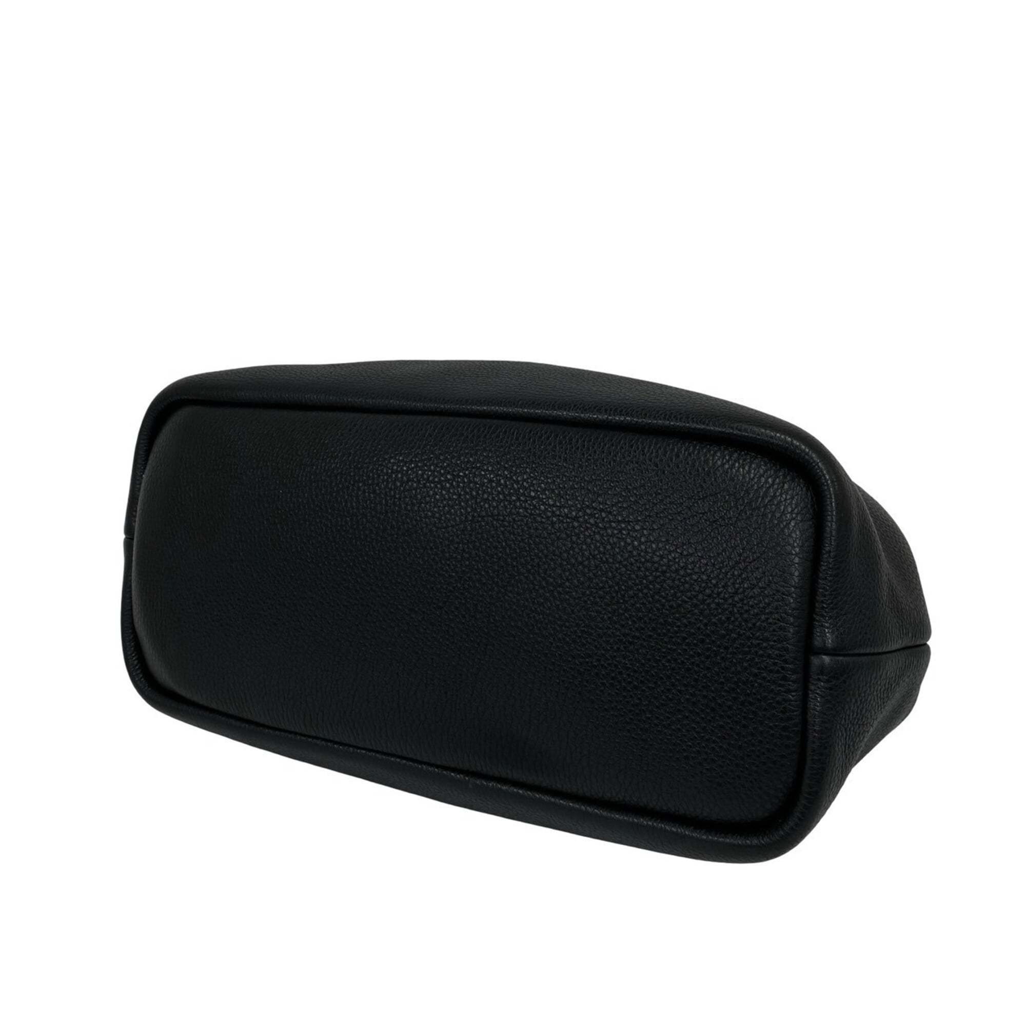 Prada Black Leather Handbag Tote Bag (Pre-Owned)