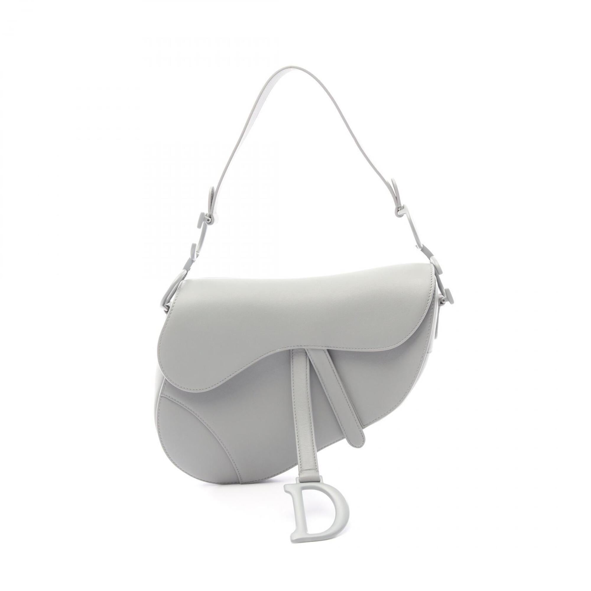 Christian Dior Green Leather Handbag Saddle Bag (Pre-Owned)