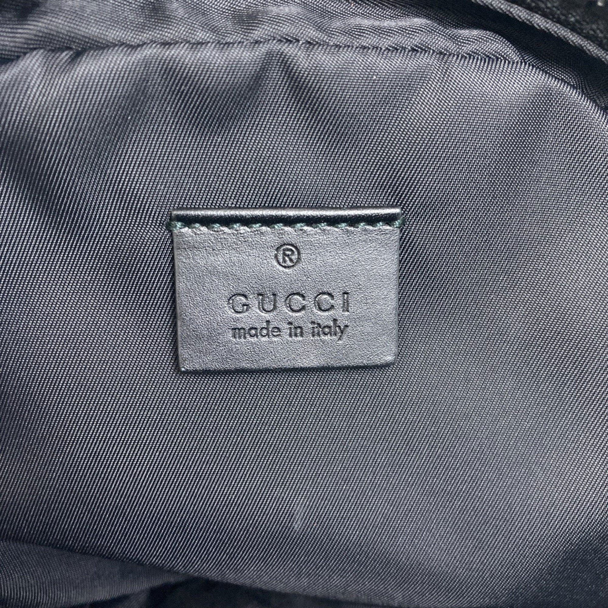 Gucci Sherry Line Black Nylon Canvas Sling Bag (Pre-Owned)