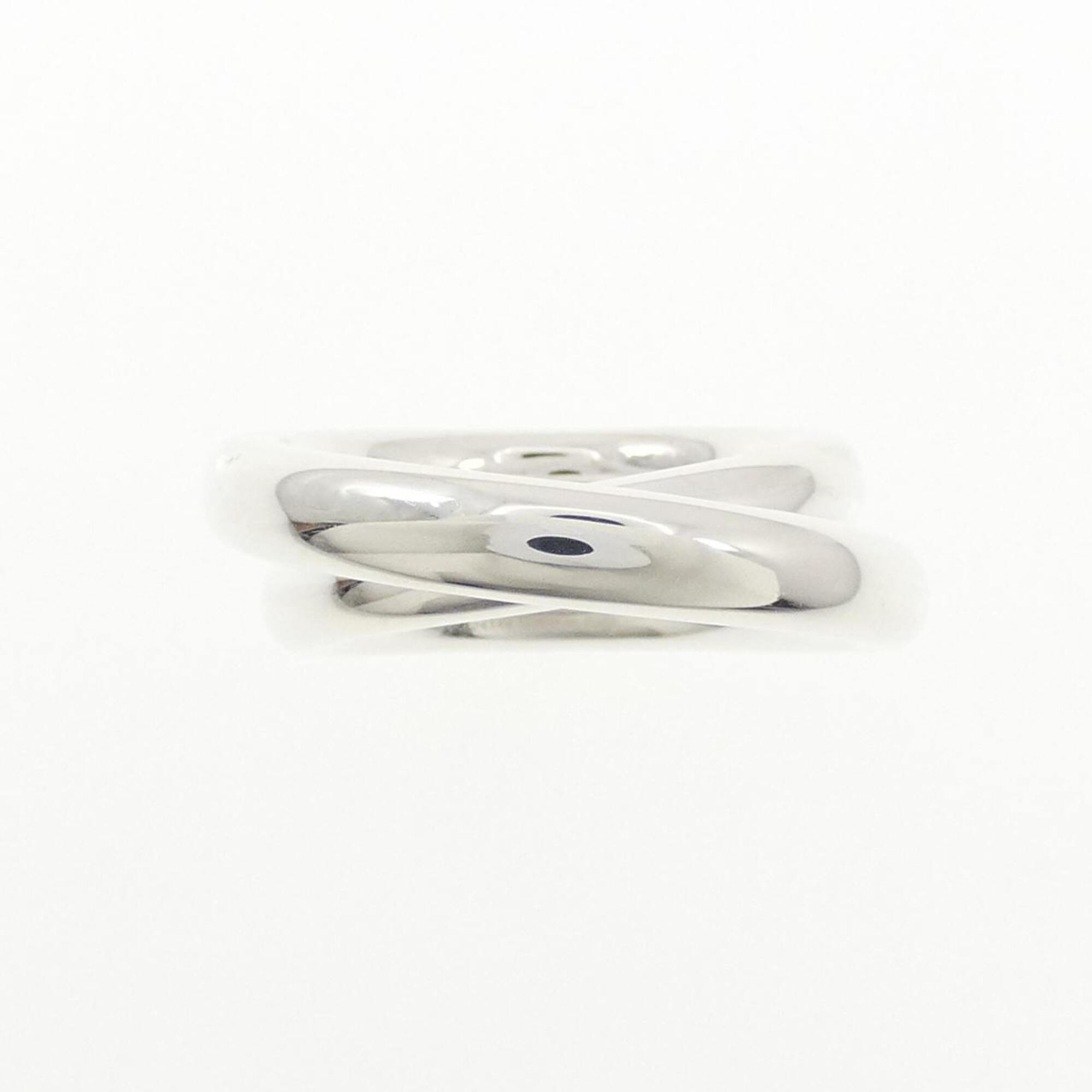 Hermes Silver 925 Band Ring (Pre-Owned)