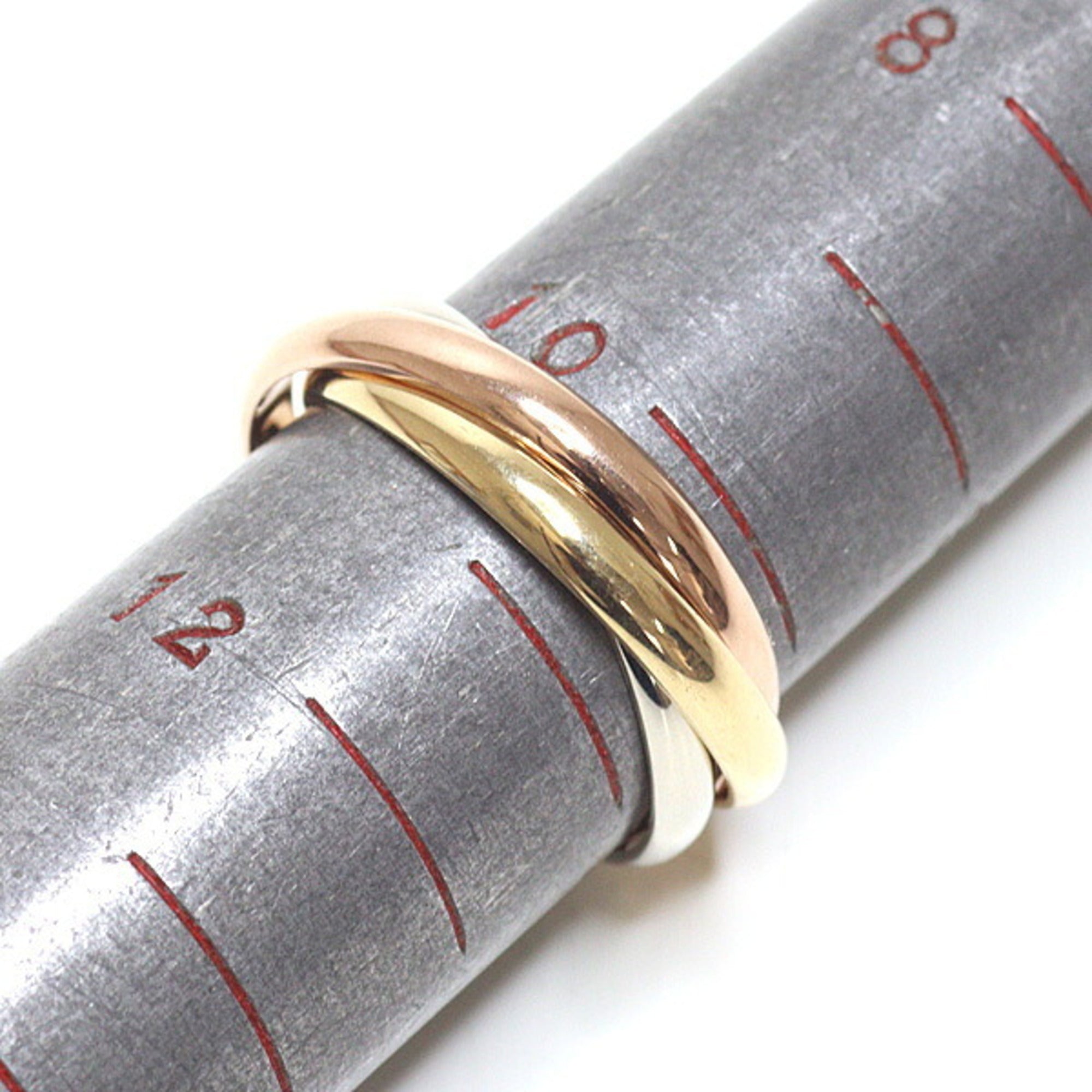 Cartier Trinity Pink Gold White Gold Yellow Gold Yellow Gold (18K) Pink Gold (18K) White Gold (18K) Band Ring (Pre-Owned)