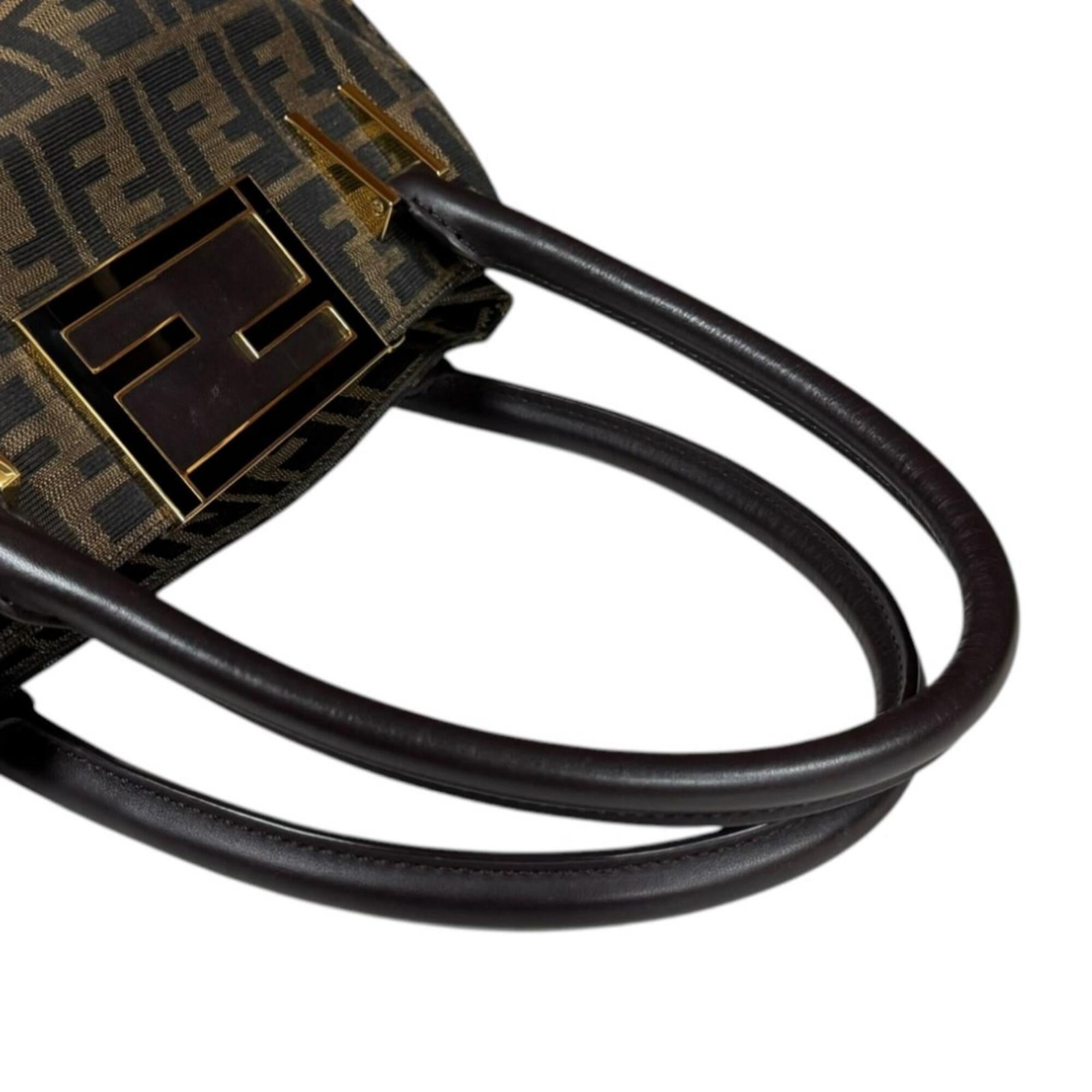 Fendi Brown Zucca Handbag (Pre-Owned)