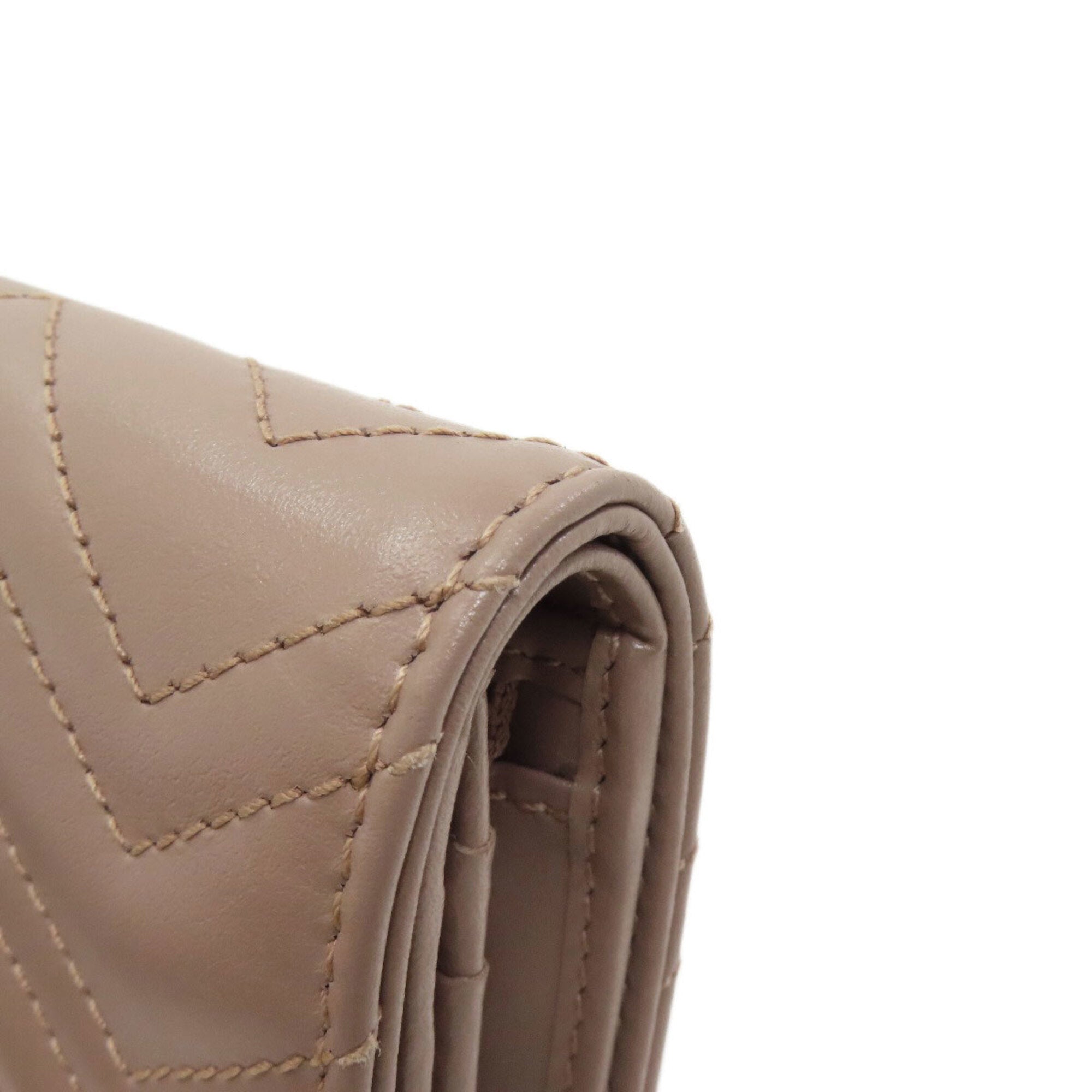 Gucci Pink Beige Leather Wallet (Bi-Fold) (Pre-Owned)