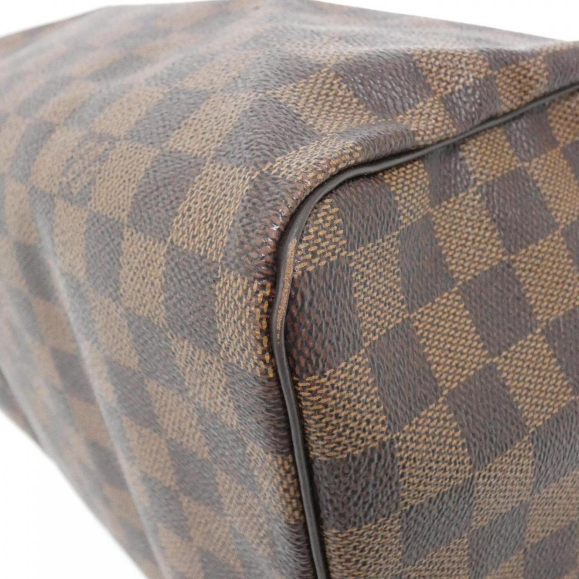 Louis Vuitton Damier Canvas Ebene Coated Canvas Boston Bag (Pre-Owned)