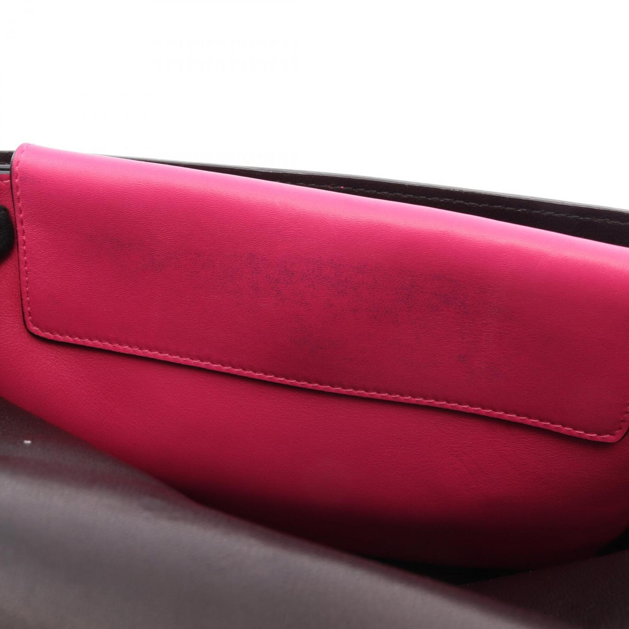 Prada Pink Leather Handbag Shoulder Bag (Pre-Owned)