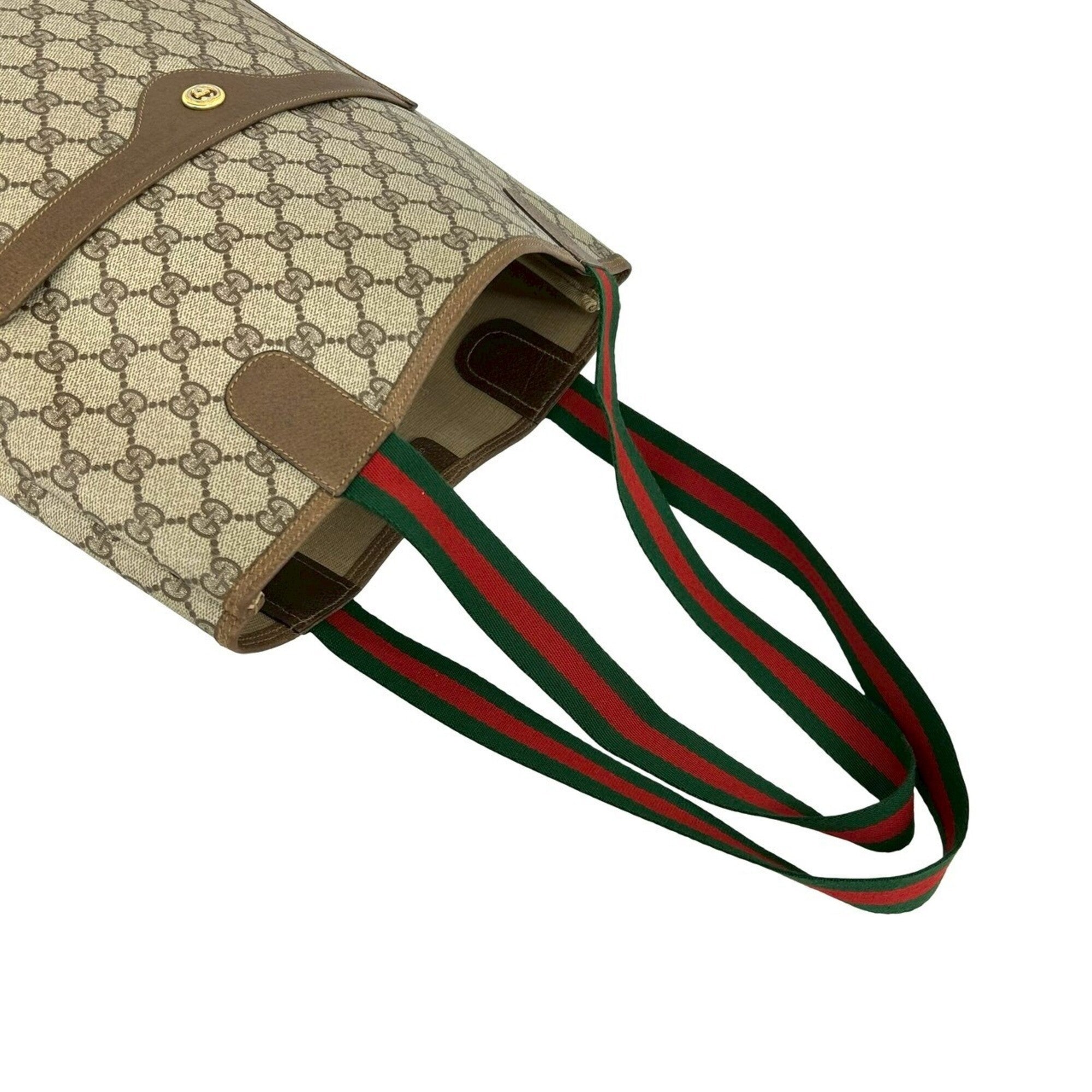 Gucci Brown Pvc Leather Handbag Tote Bag (Pre-Owned)
