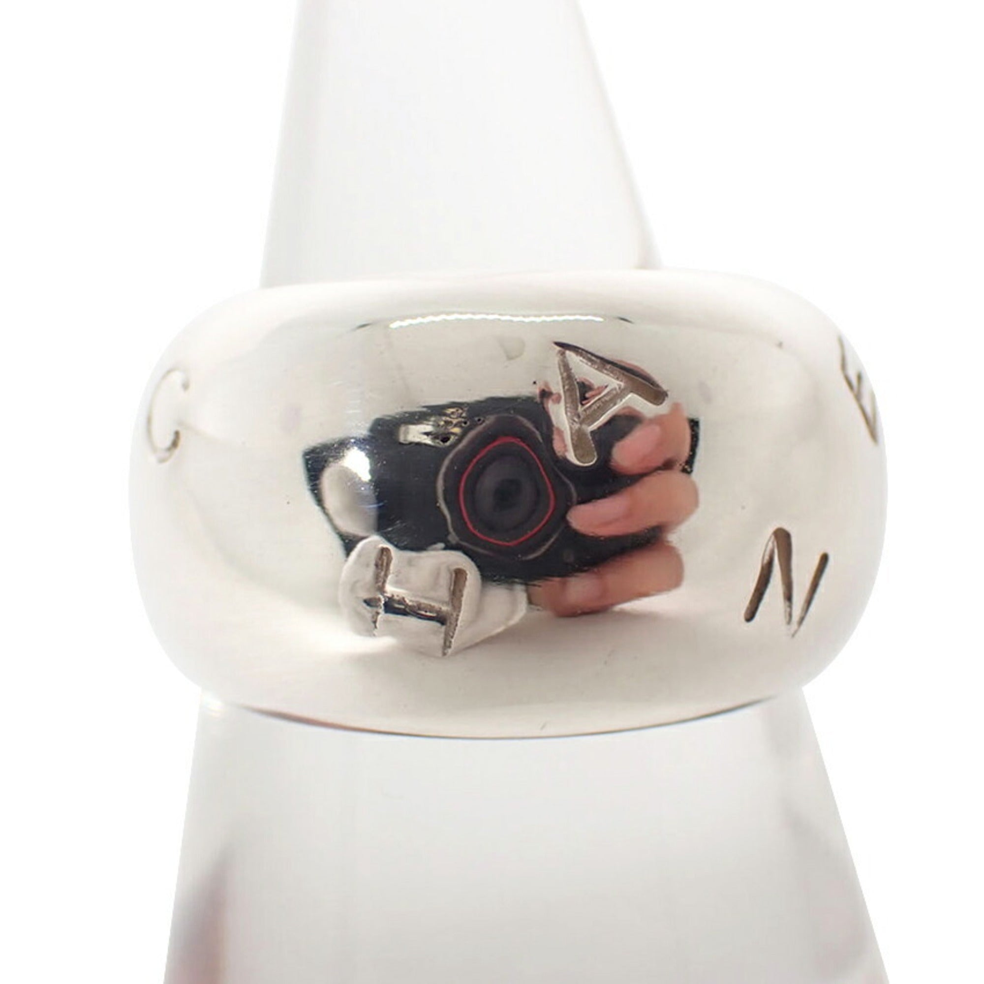 Chanel Sterling Silver 925 Band Ring (Pre-Owned)