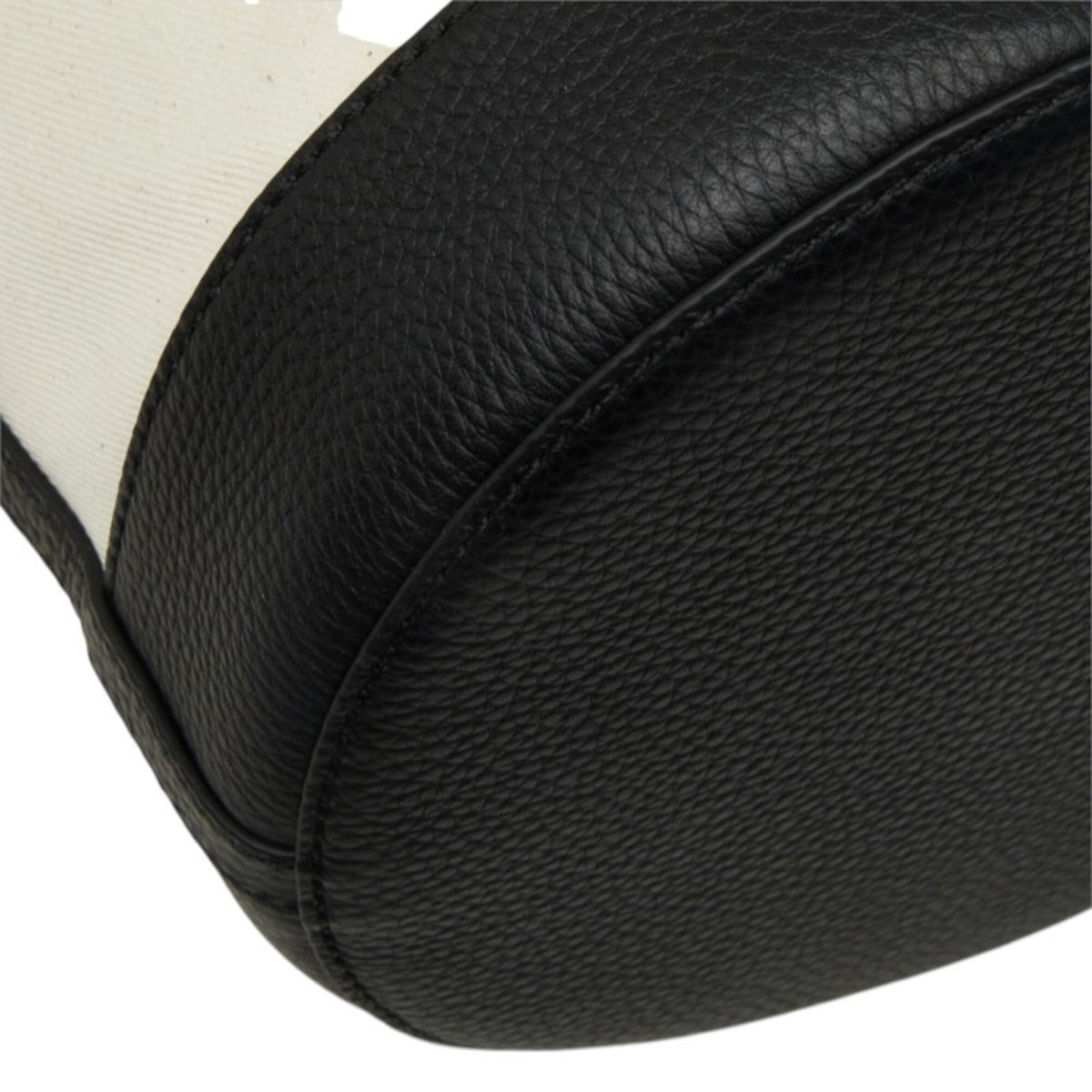 Bally Black White Canvas Leather Tote Bag (Pre-Owned)