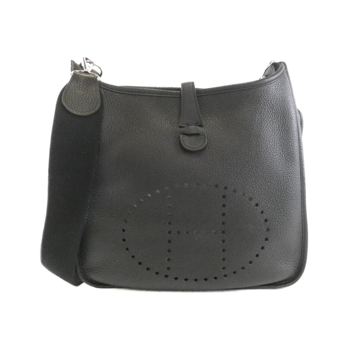 Hermes Black Taurillon Clemence Leather Shoulder Bag (Pre-Owned)
