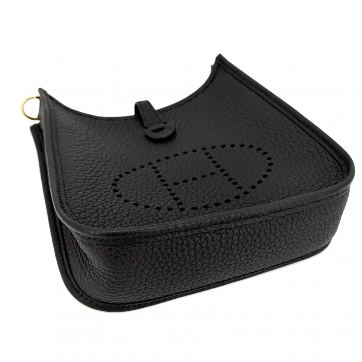 Hermes Black Leather Pochette Shoulder Bag (Pre-Owned)