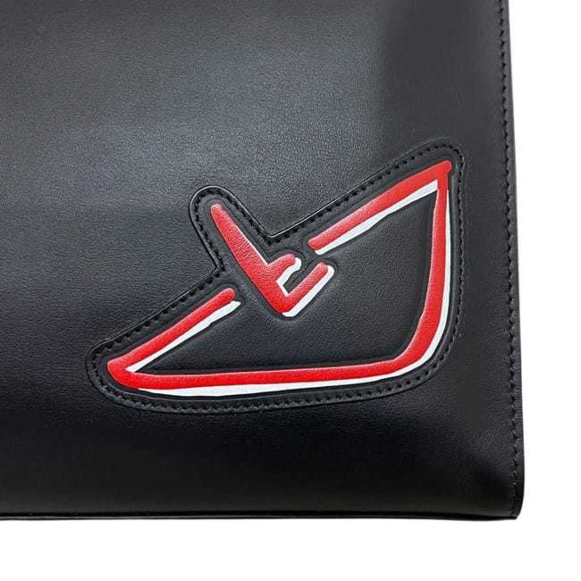 Fendi Black Leather Clutch Bag (Pre-Owned)
