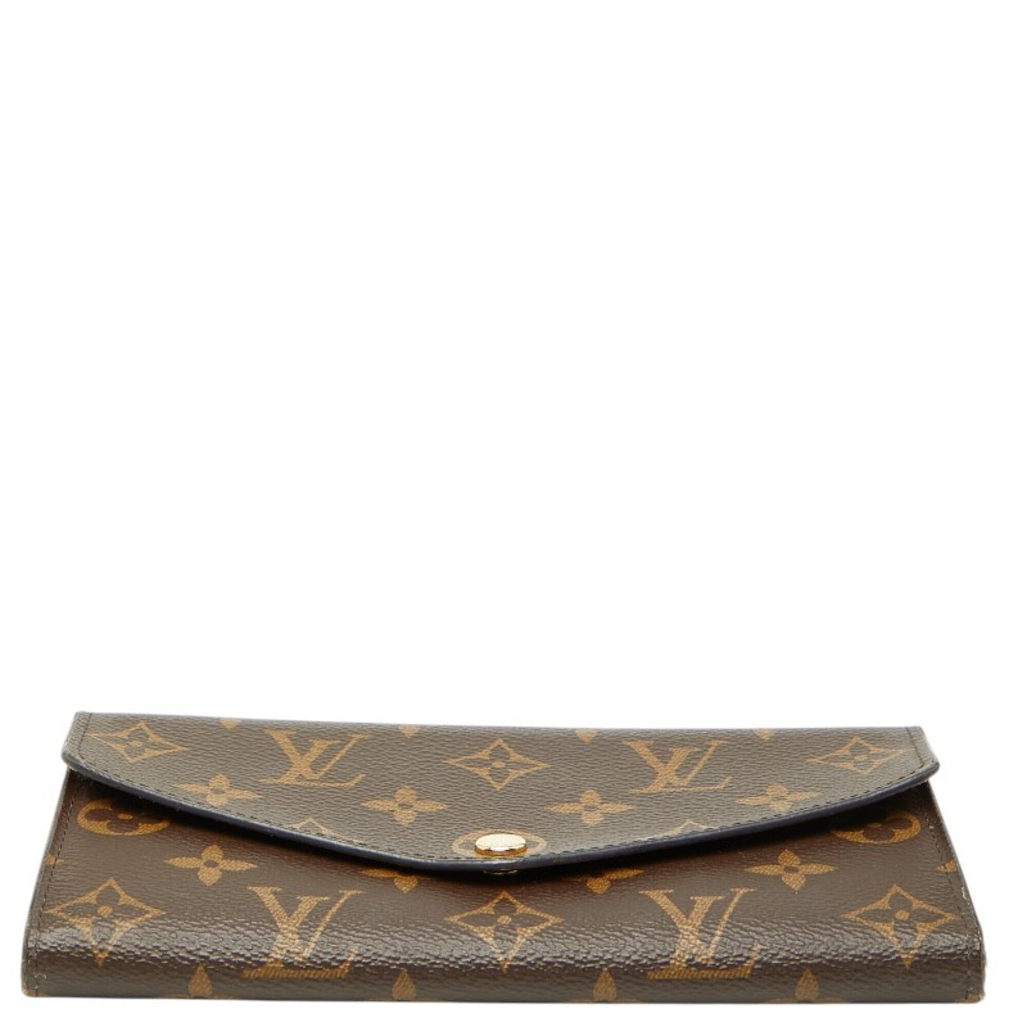 Louis Vuitton Monogram Brown Fuchsia Pvc Leather Long Wallet (Bi-Fold) (Pre-Owned)