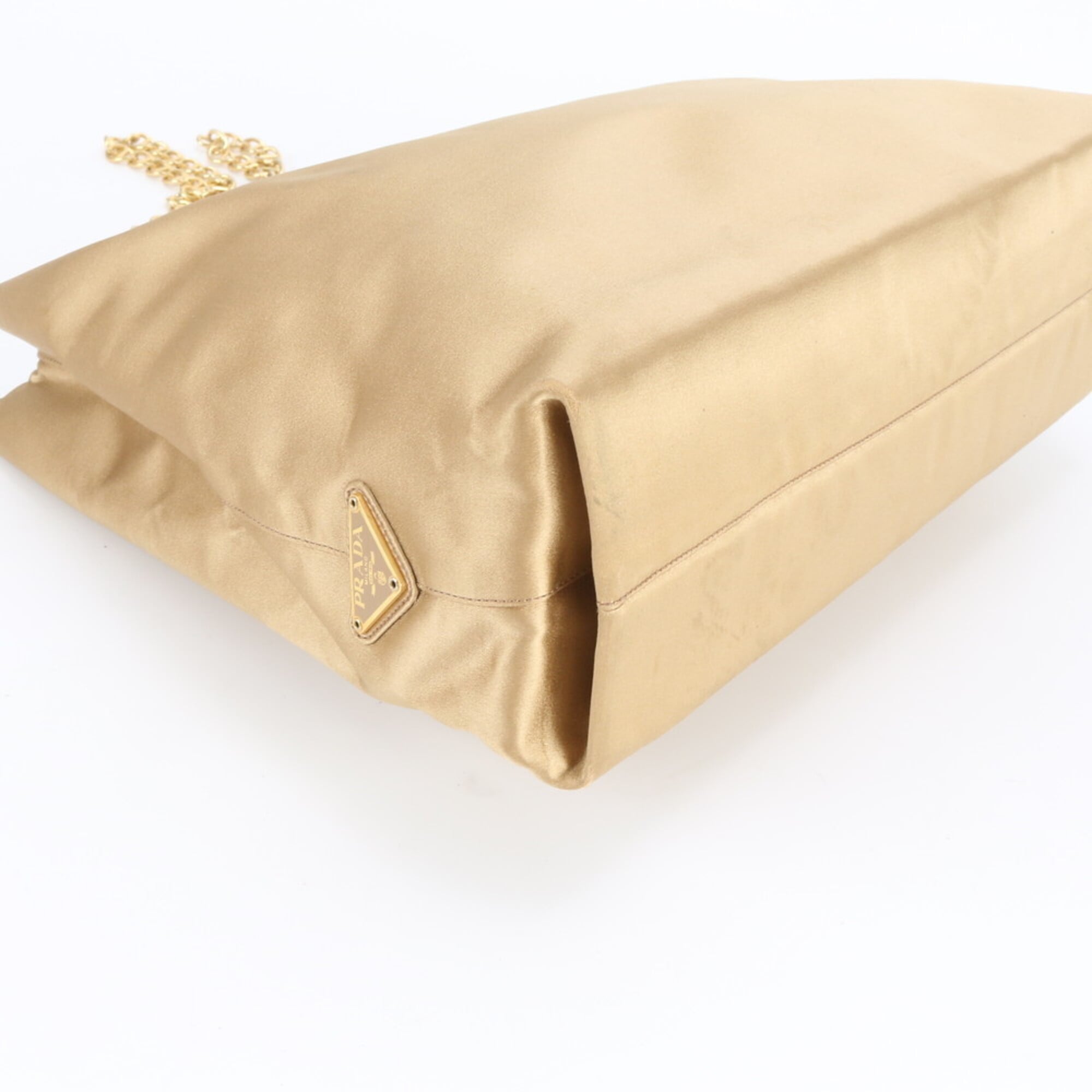 Prada Gold Handbag Shoulder Bag Tote Bag (Pre-Owned)