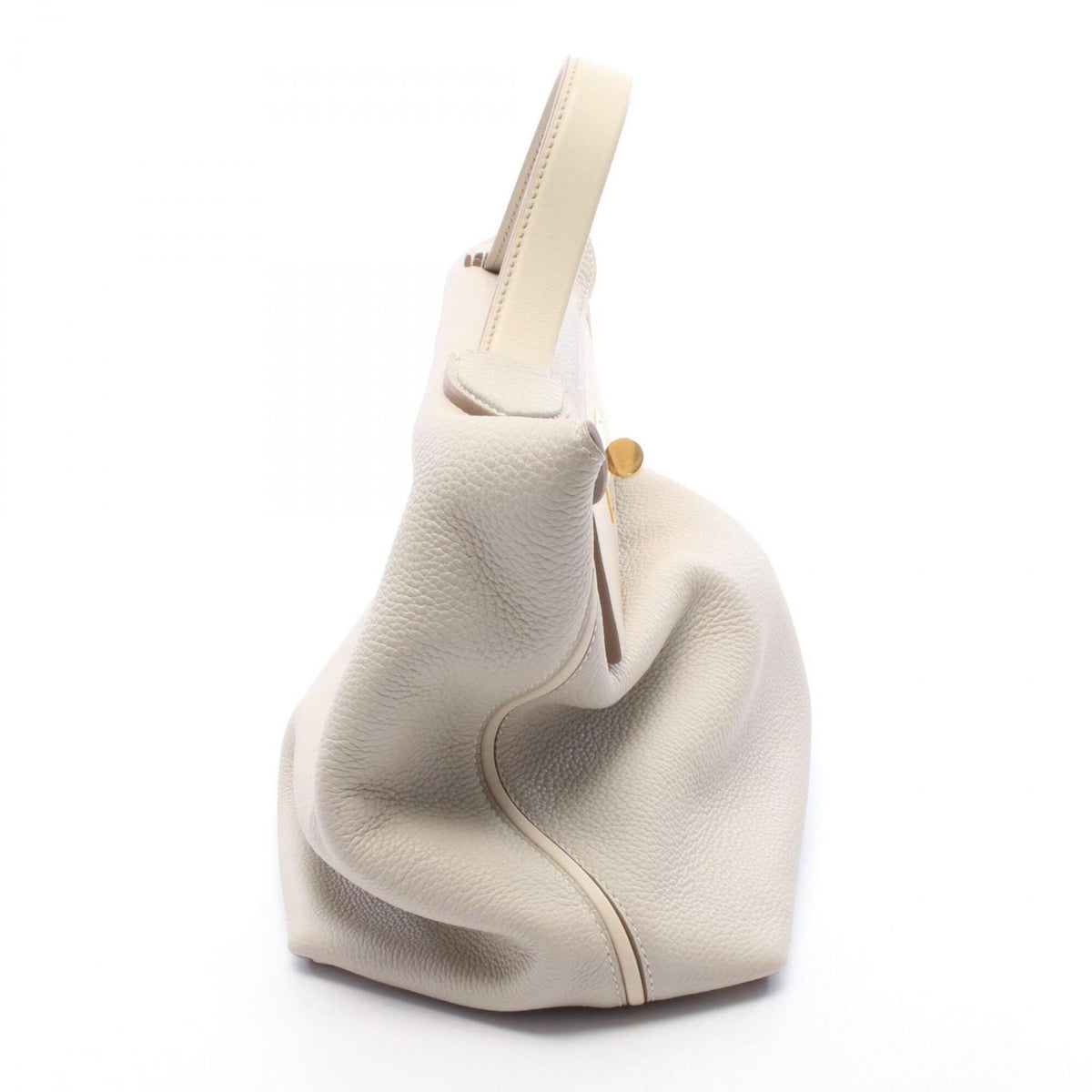Hermes Beige Gray Togo Leather Handbag (Pre-Owned)