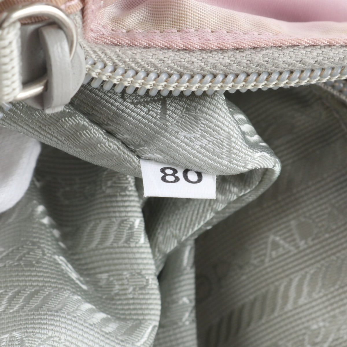 Prada Light Pink Leather Nylon Messenger Bag Shoulder Bag (Pre-Owned)