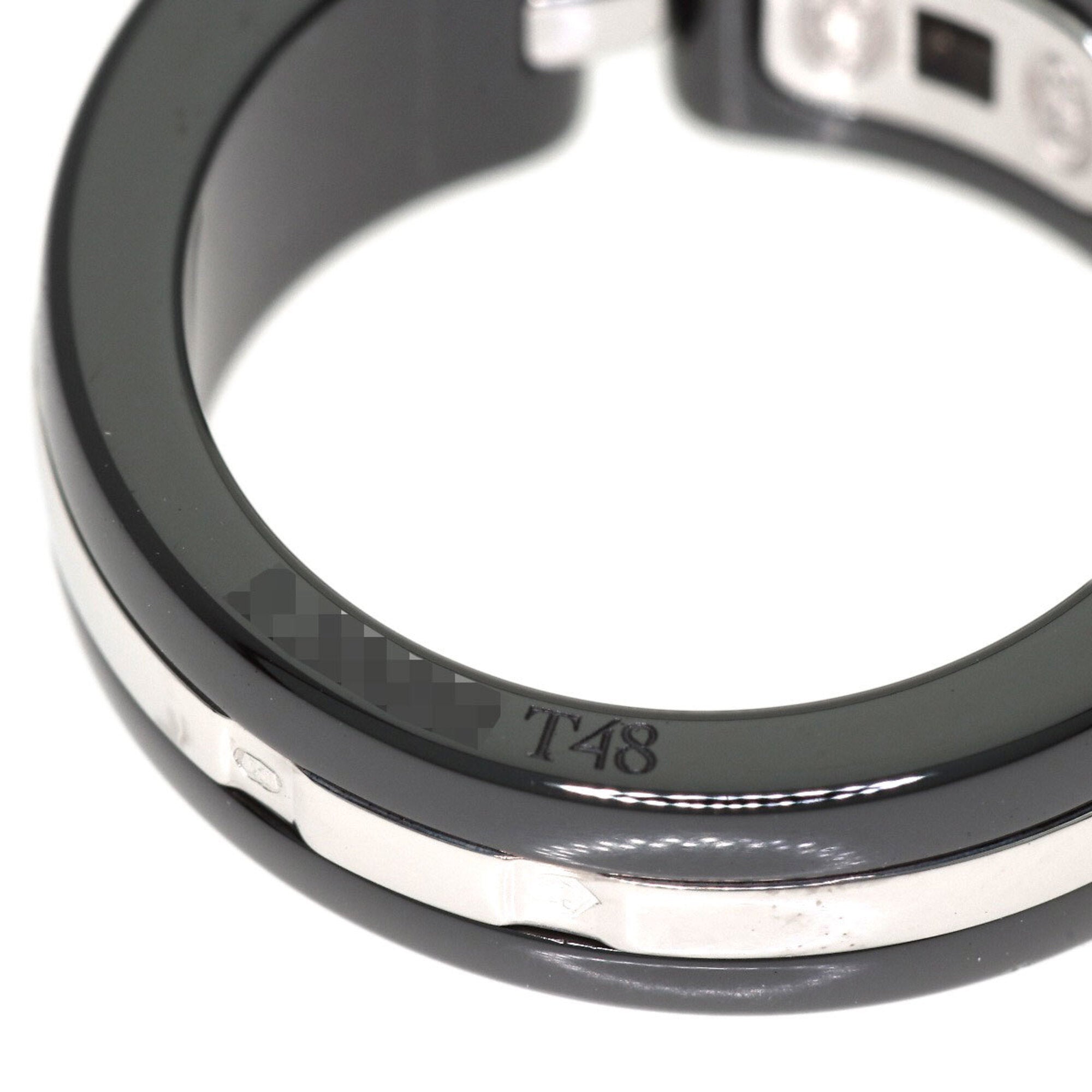 Chanel White Gold (18K) Ceramic Band Ring (Pre-Owned)