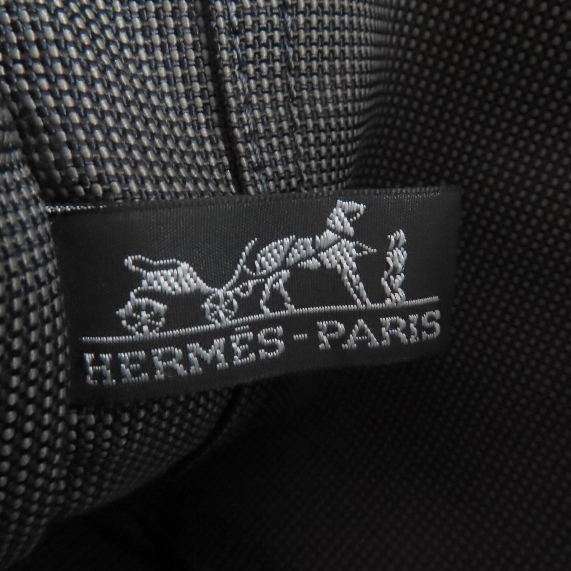 Hermes Gray Polyamide Polyester Handbag Tote Bag (Pre-Owned)