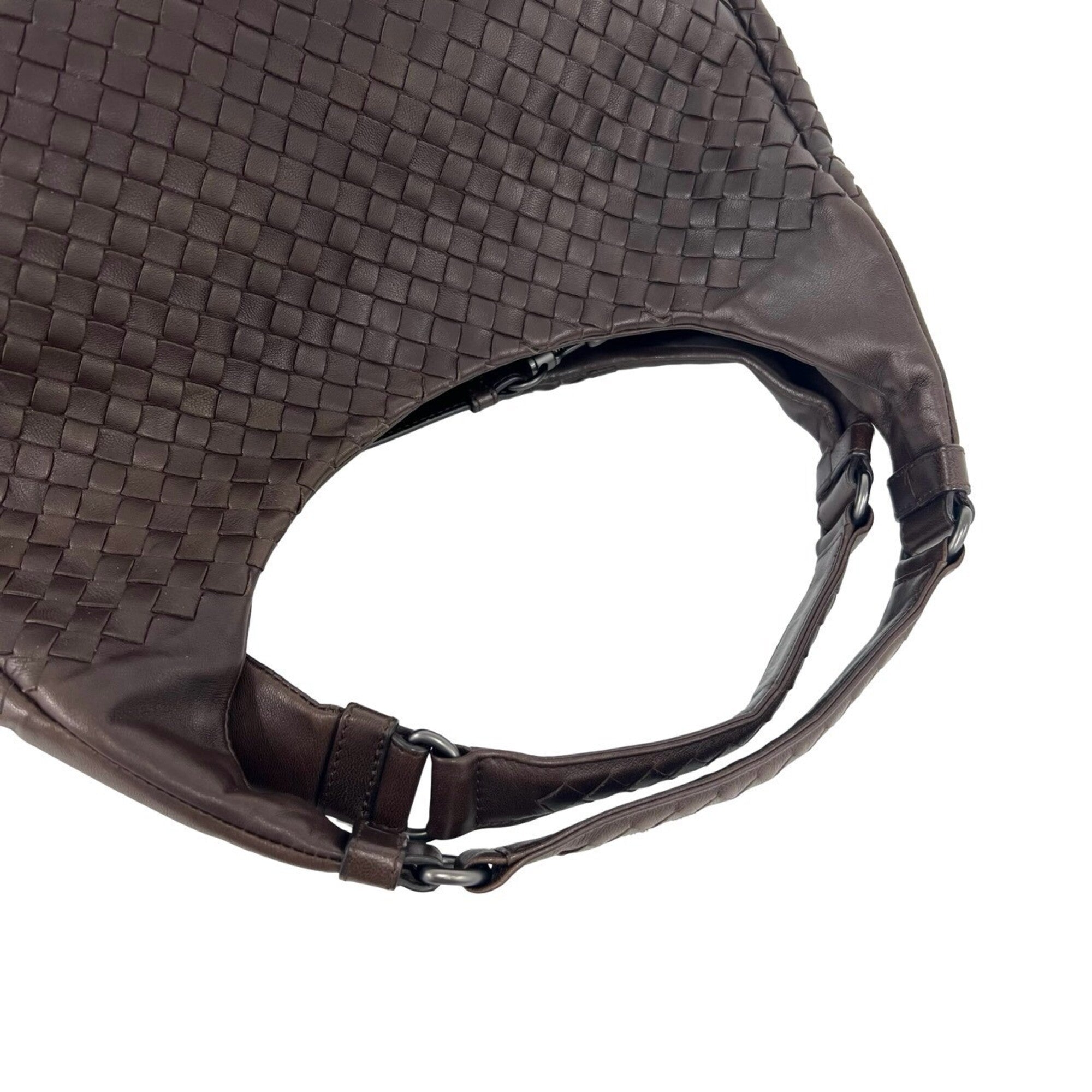 Bottega Veneta Brown Leather Handbag Shoulder Bag (Pre-Owned)