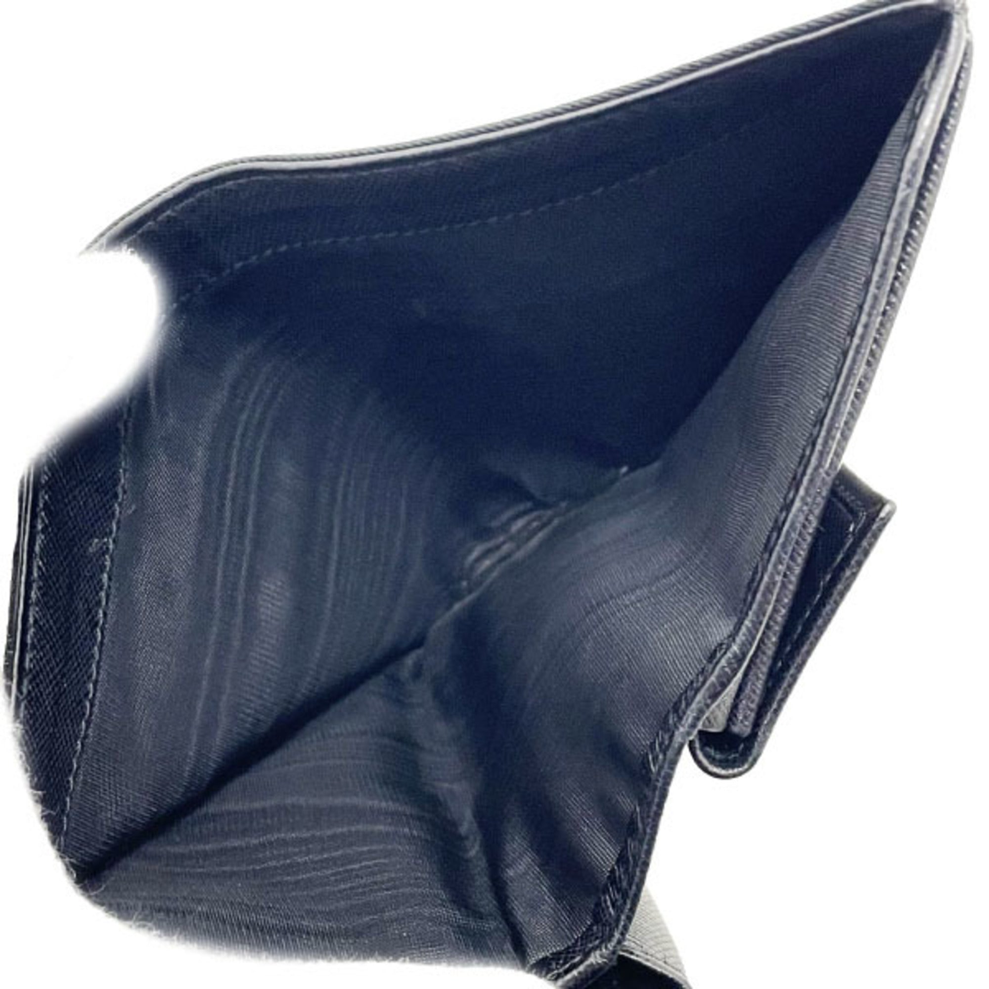 Prada Saffiano Black Nero Nylon Saffiano Wallet (Bi-Fold) (Pre-Owned)