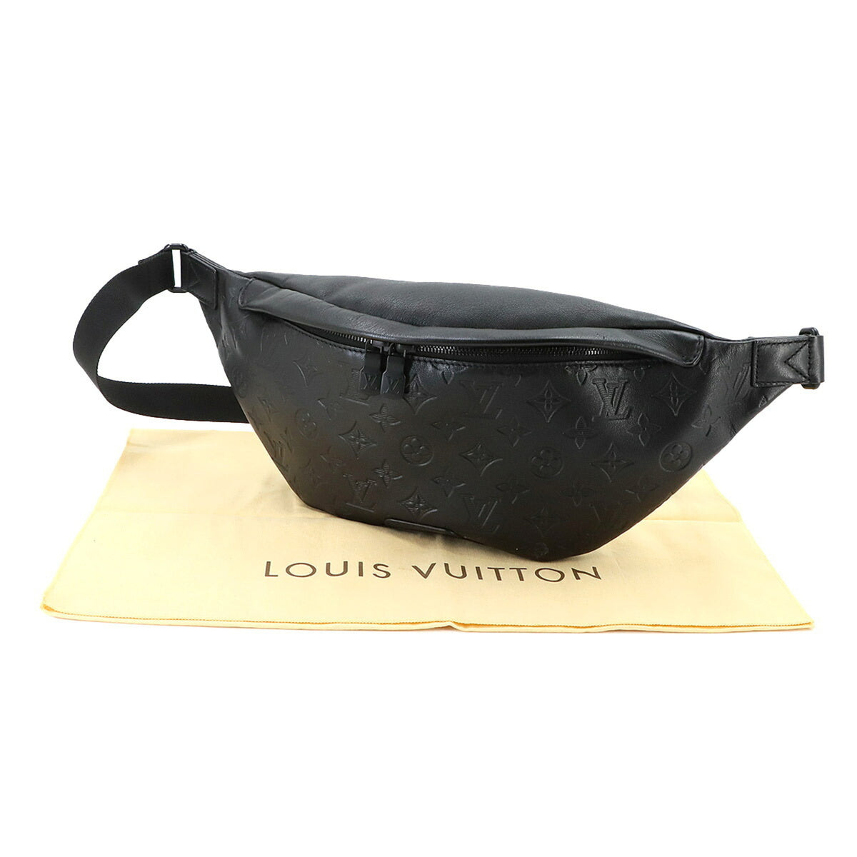 Louis Vuitton Black Noir Monogram Shadow Handbag Shoulder Bag Sling Bag (Pre-Owned)