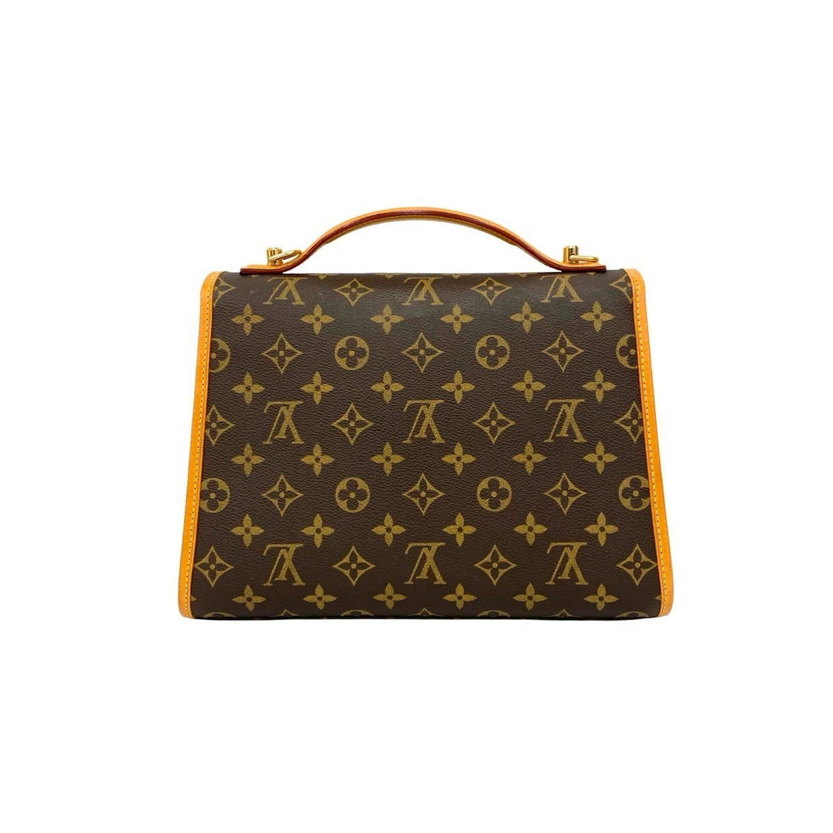 Louis Vuitton Brown Leather Pvc Handbag Shoulder Bag (Pre-Owned)