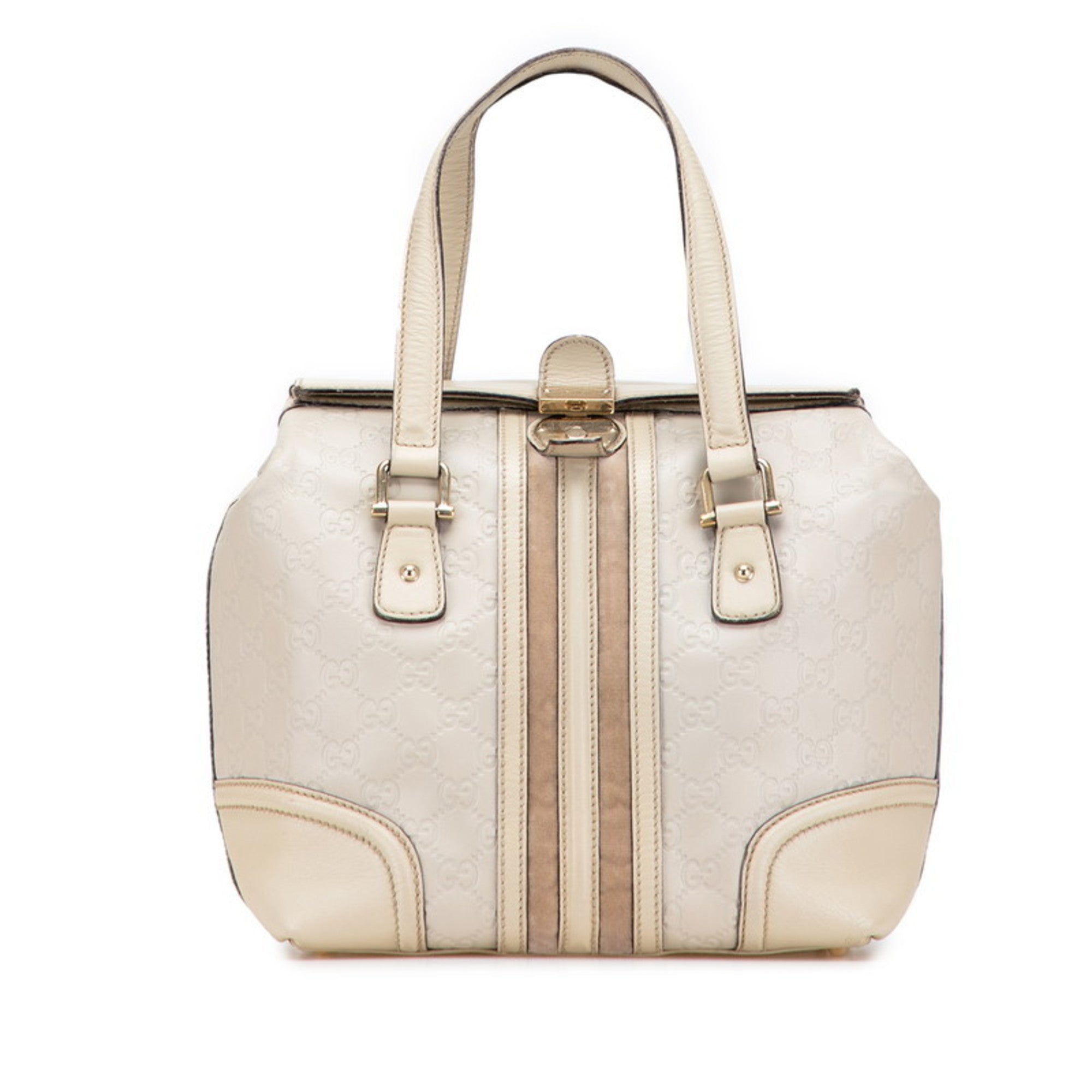 Gucci Guccissima Beige Leather Handbag (Pre-Owned)