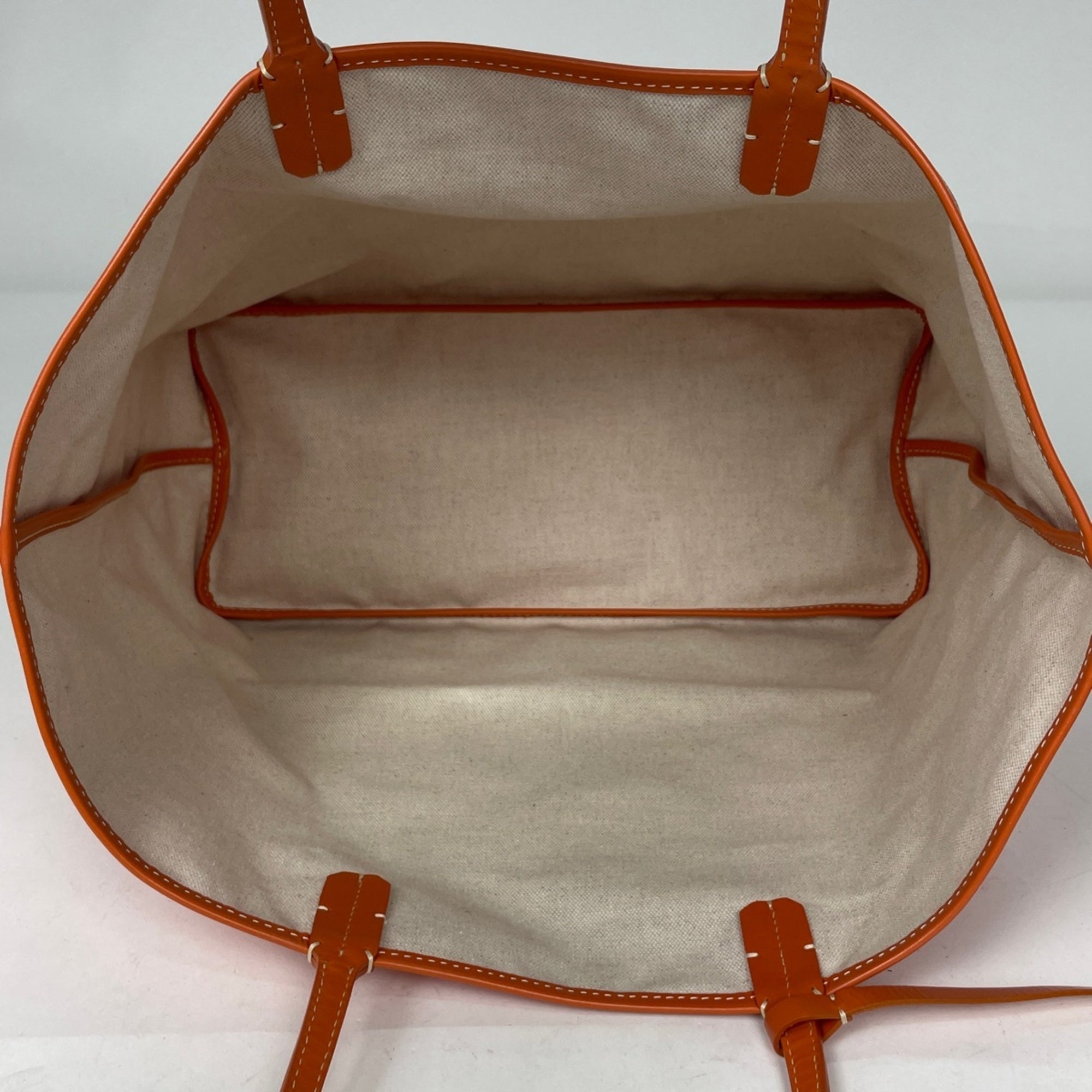 Goyard Orange Coated Canvas Leather Tote Bag (Pre-Owned)