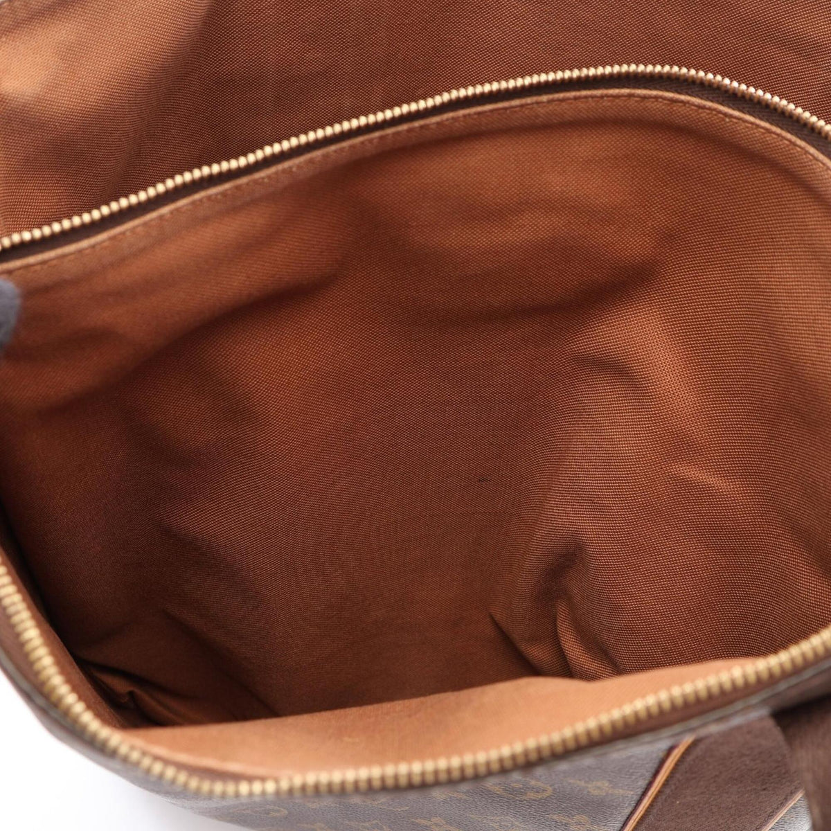 Louis Vuitton Monogram Brown Coated Canvas Leather Handbag Tote Bag (Pre-Owned)