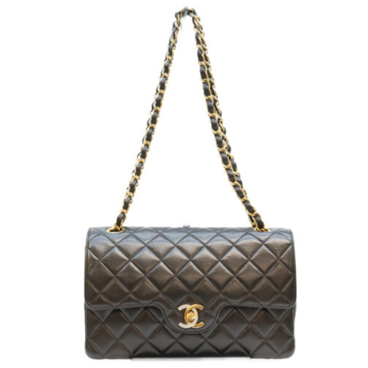 Chanel Black Leather Shoulder Bag (Pre-Owned)