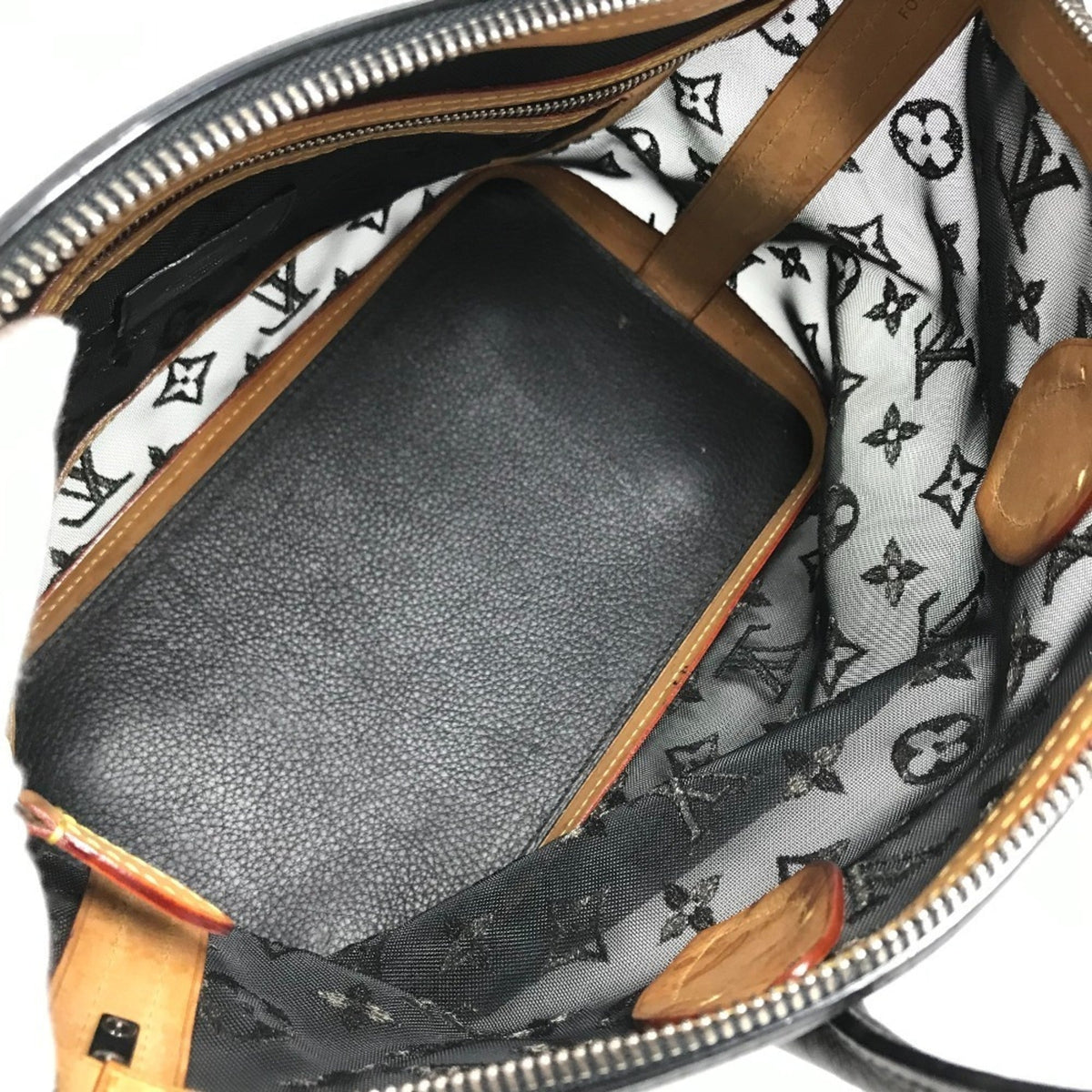Louis Vuitton Black Monogram Handbag Tote Bag (Pre-Owned)