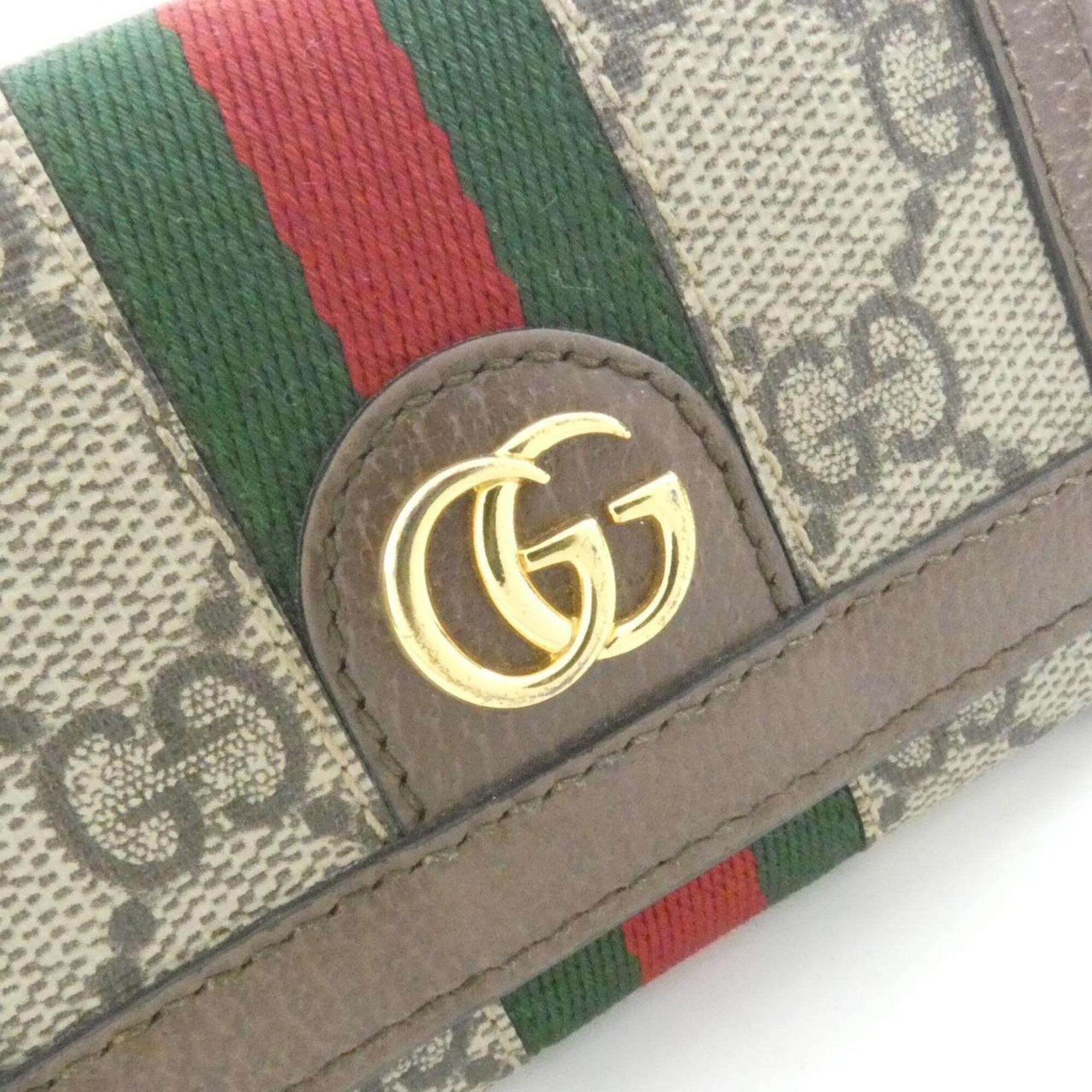 Gucci Beige Brown Gg Supreme Wallet (Tri-Fold) (Pre-Owned)