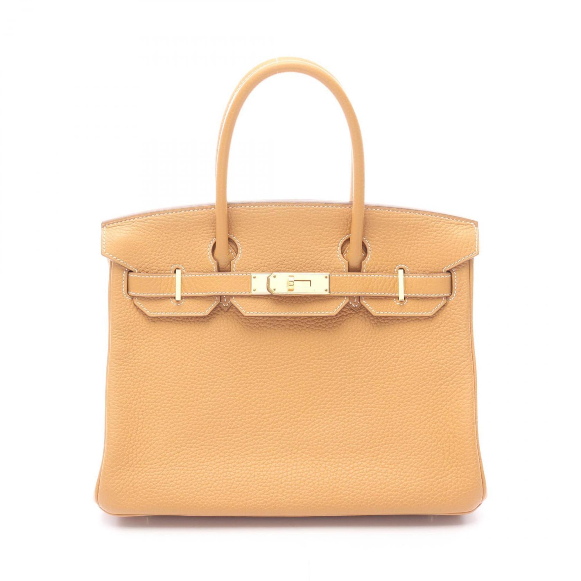 Hermes Brown Natural Sable Taurillon Clemence Leather Leather Handbag (Pre-Owned)