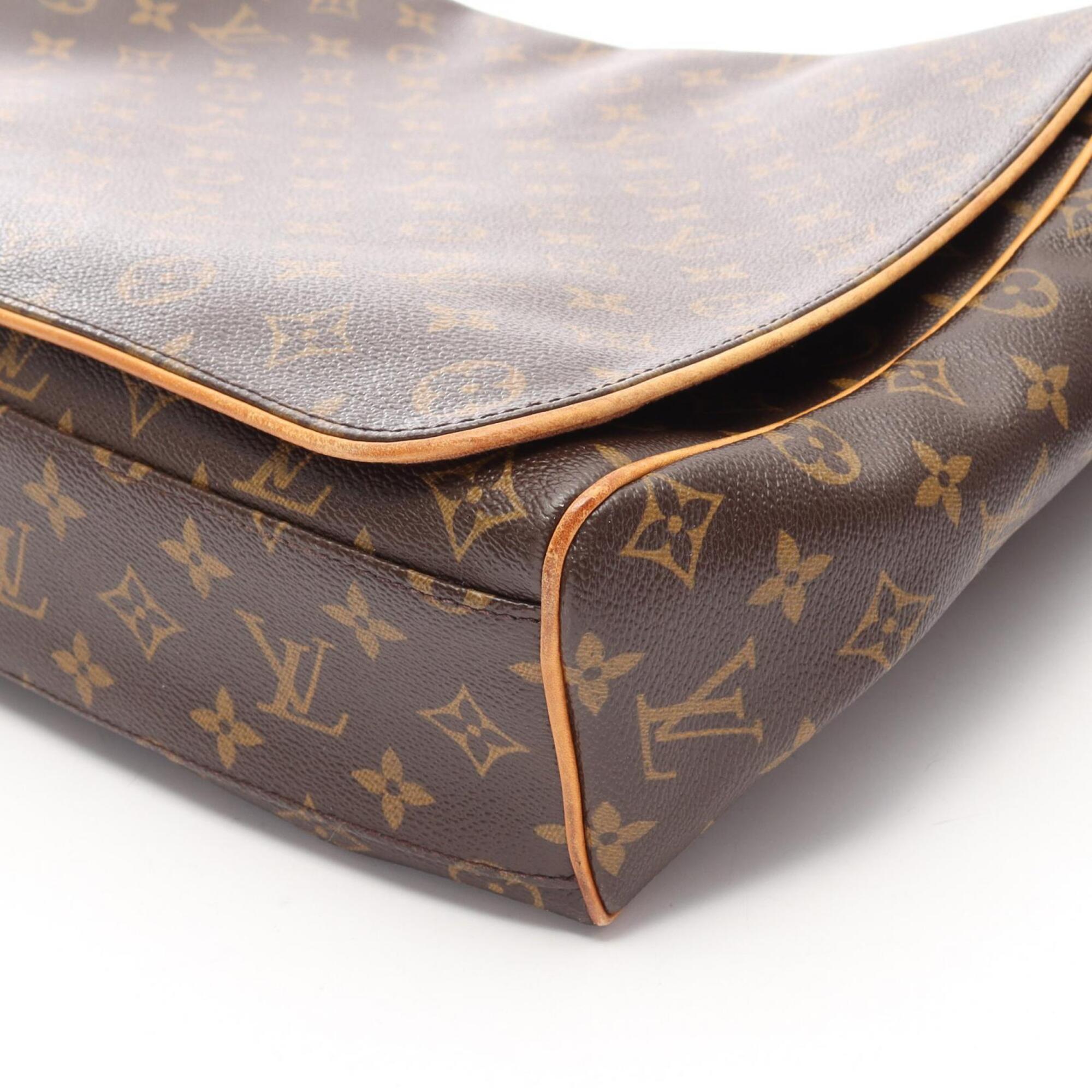Louis Vuitton Brown Monogram Coated Canvas Leather Handbag Shoulder Bag (Pre-Owned)
