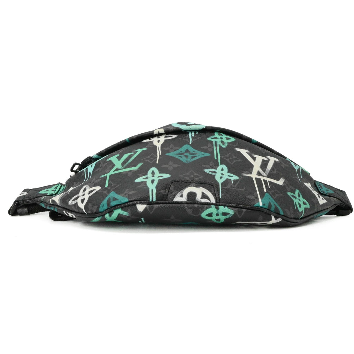 Louis Vuitton Black Green Monogram Canvas Leather Sling Bag (Pre-Owned)