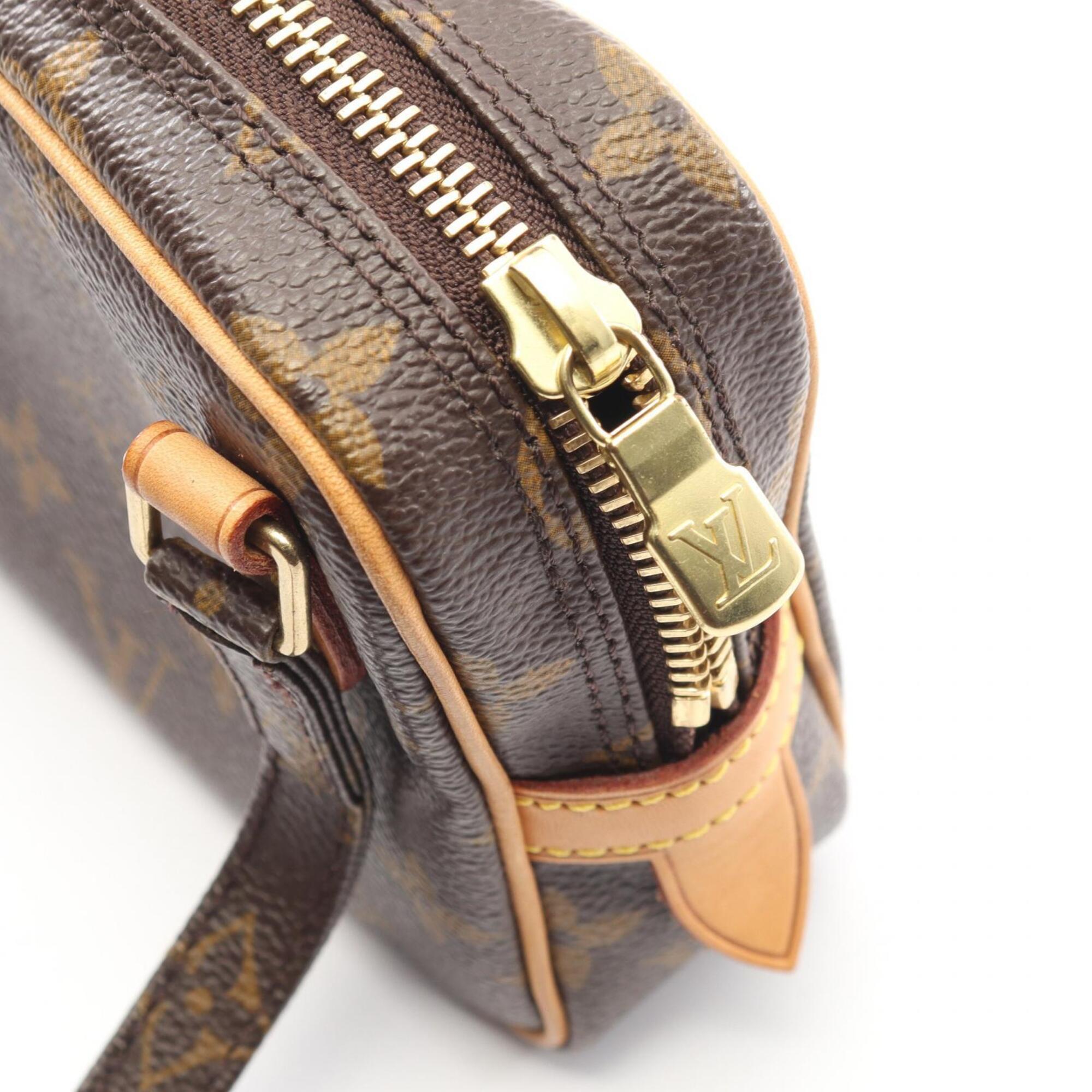 Louis Vuitton Brown Monogram Coated Canvas Leather Shoulder Bag (Pre-Owned)