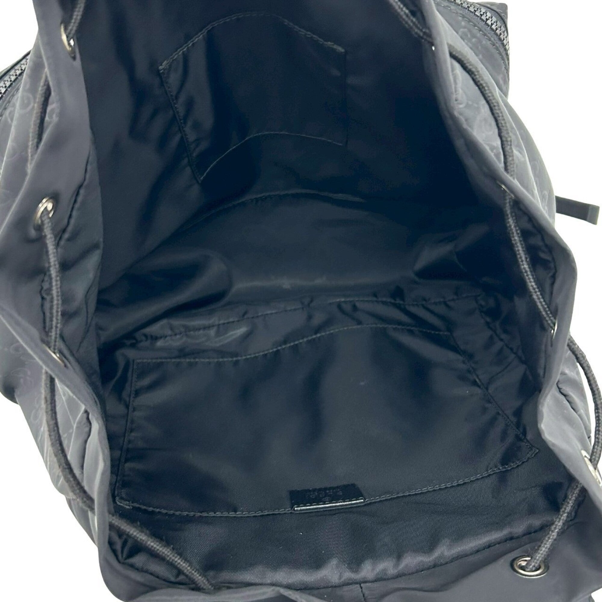 Gucci Black Nylon Leather Backpack (Pre-Owned)