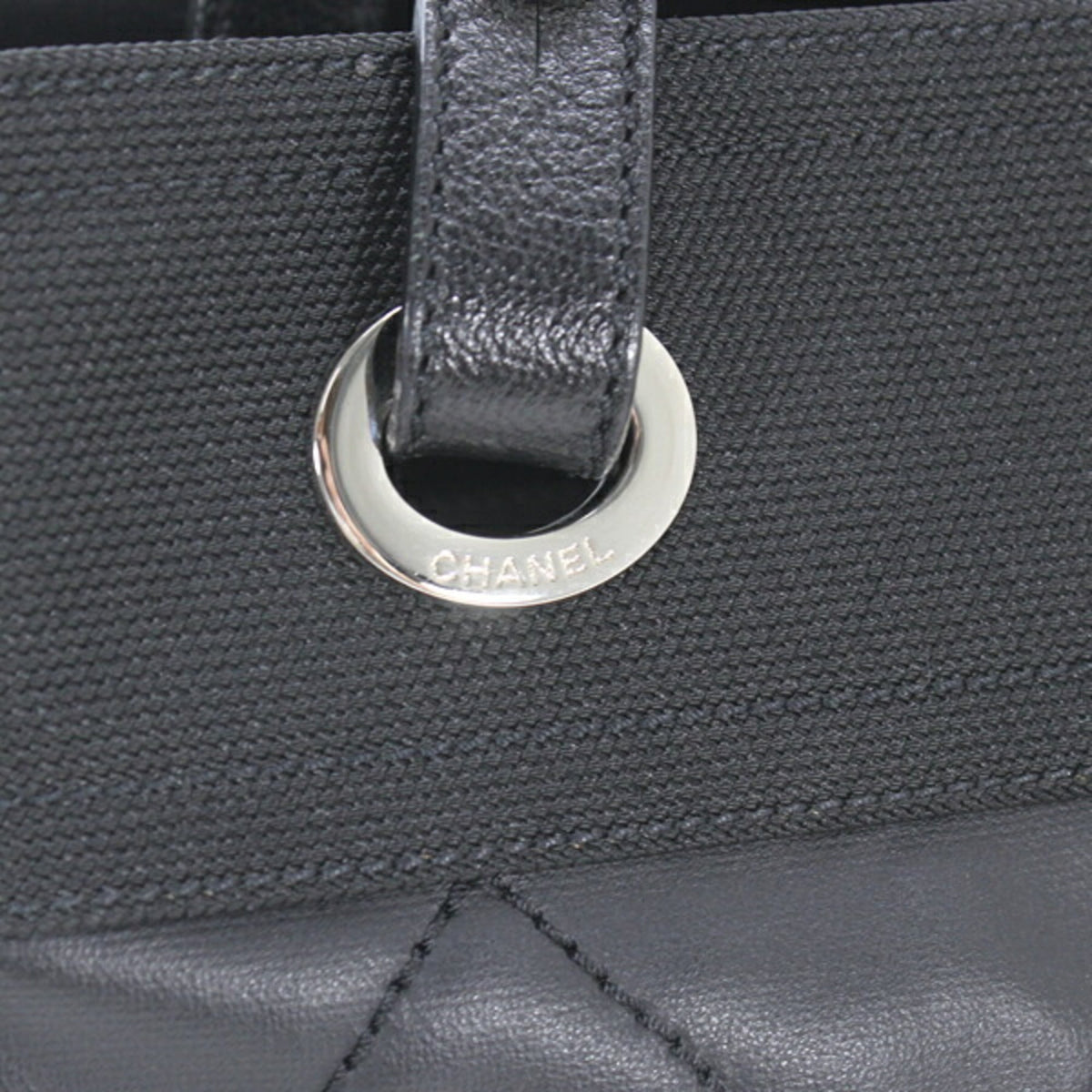 Chanel Paris Biarritz Black Pvc Leather Tote Bag (Pre-Owned)