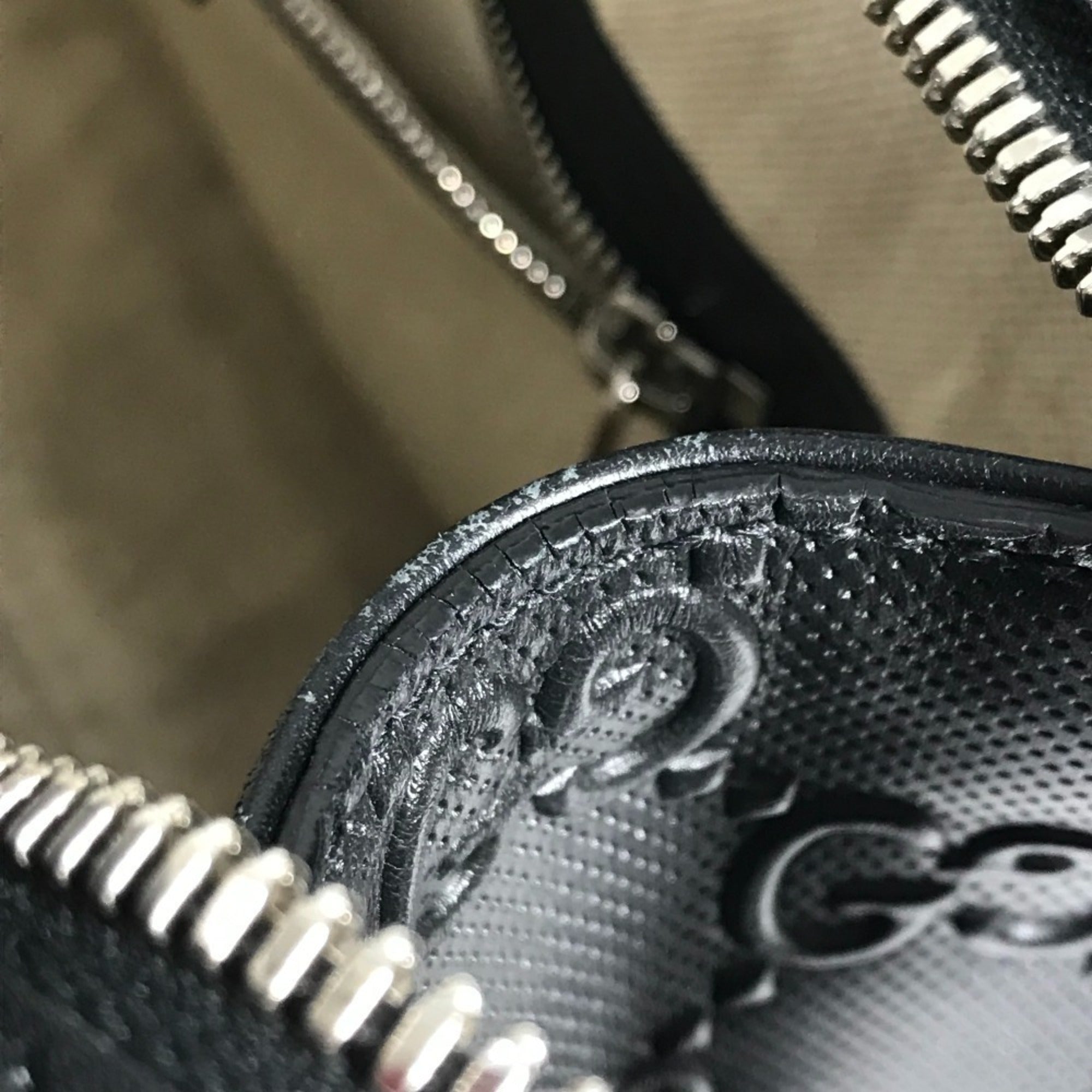 Gucci Black Leather Shoulder Bag Tote Bag (Pre-Owned)