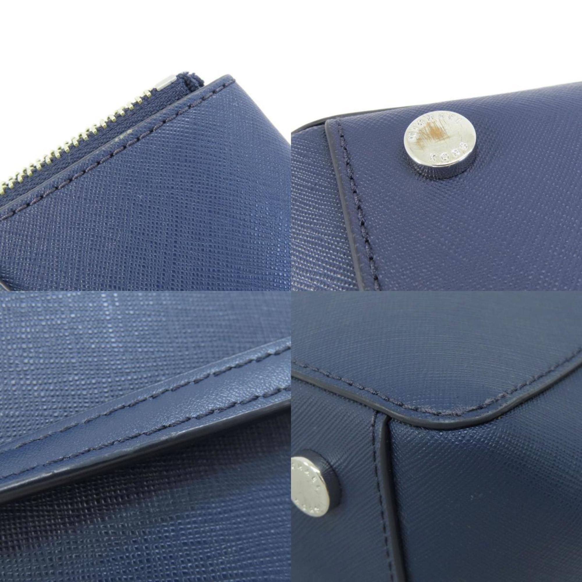 Michael Kors Navy Leather Tote Bag (Pre-Owned)