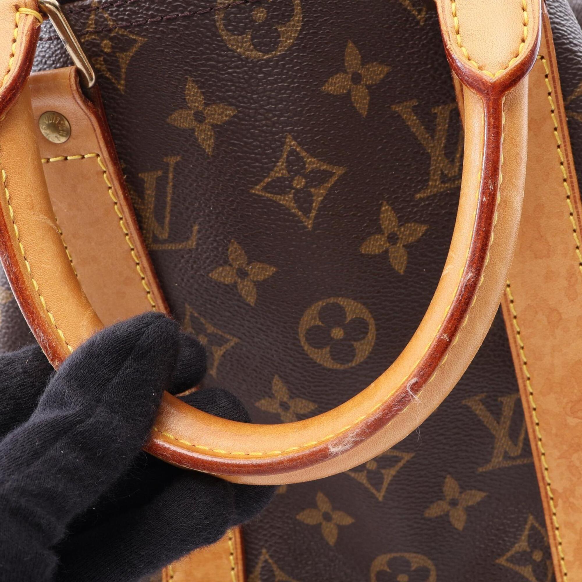 Louis Vuitton Monogram Brown Coated Canvas Boston Bag Handbag (Pre-Owned)