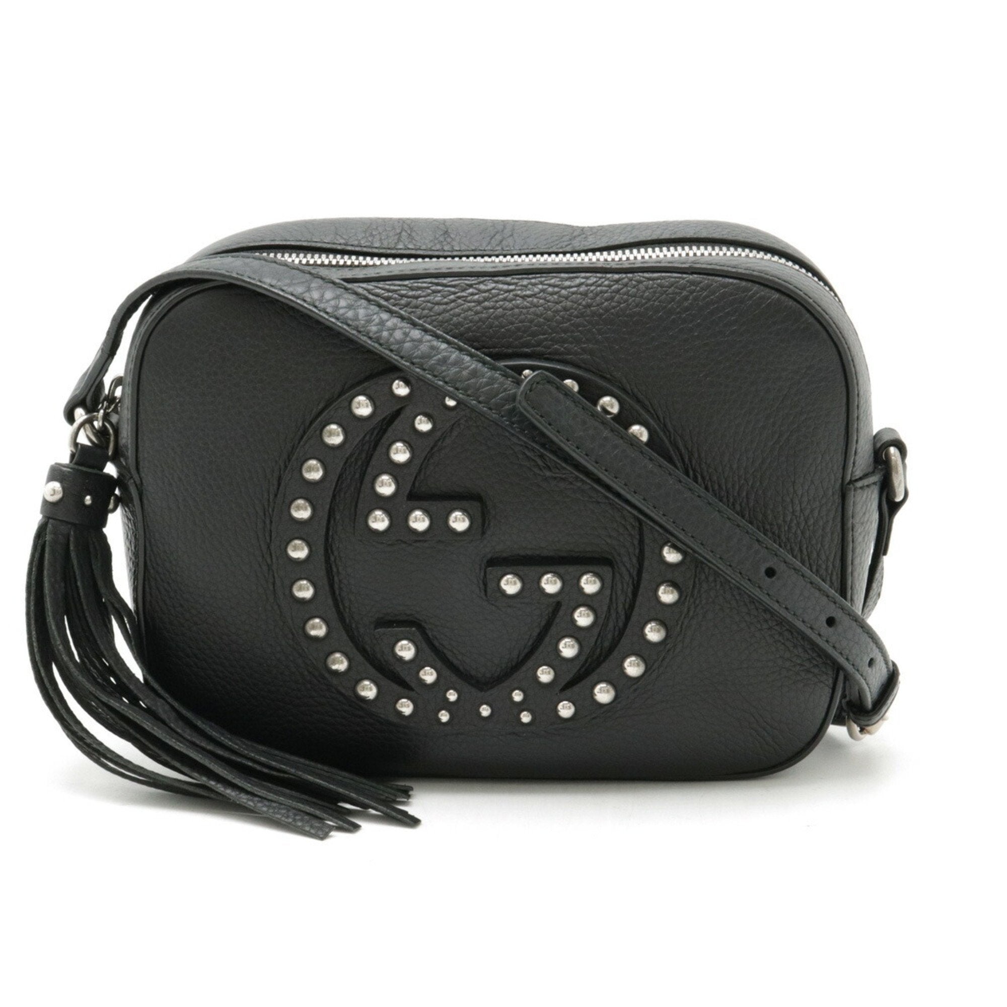 Gucci Soho Black Leather Shoulder Bag (Pre-Owned)