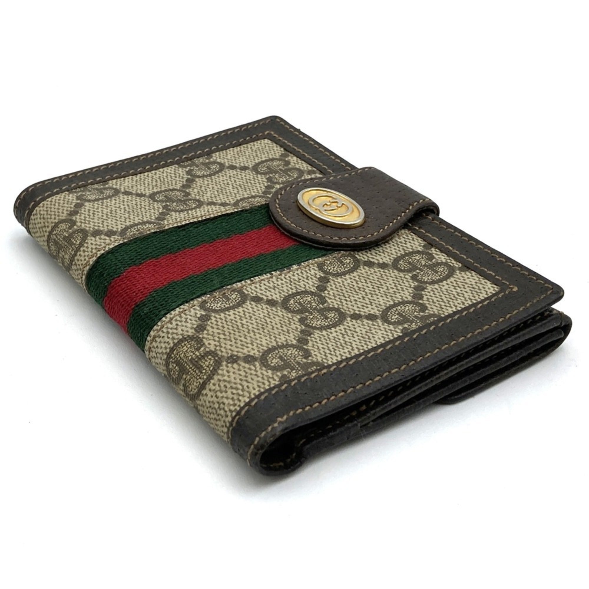 Gucci Brown Gg Supreme Leather Wallet (Bi-Fold) (Pre-Owned)