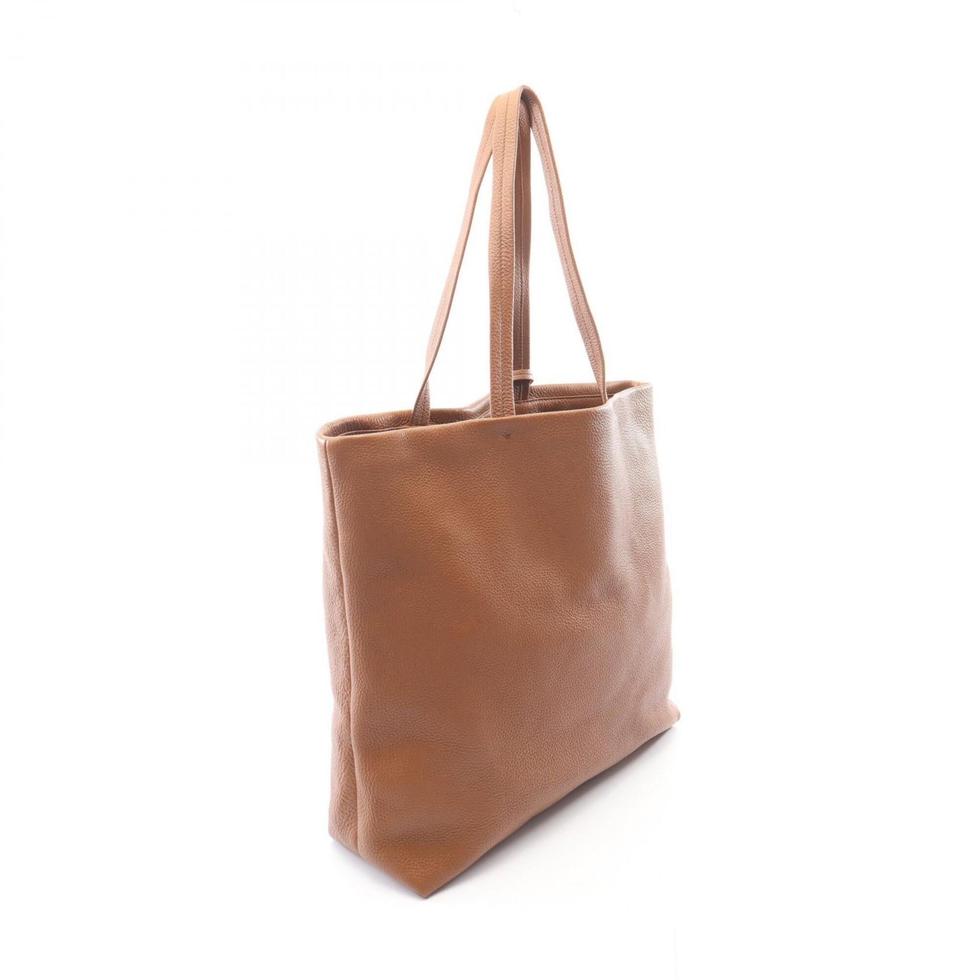 Prada Brown Leather Handbag Tote Bag (Pre-Owned)