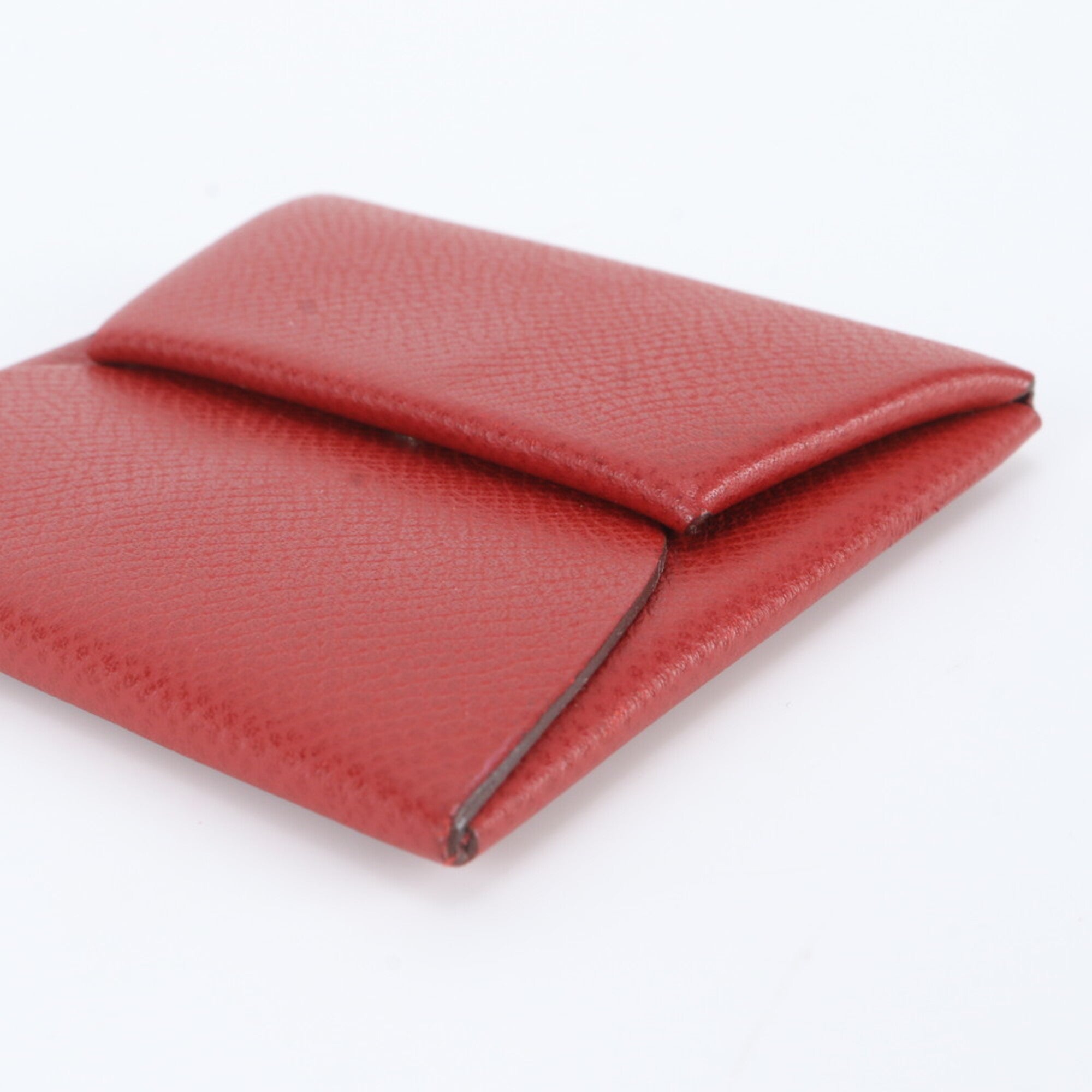 Hermes Red Color Leather Coin Purse/Coin Case (Pre-Owned)