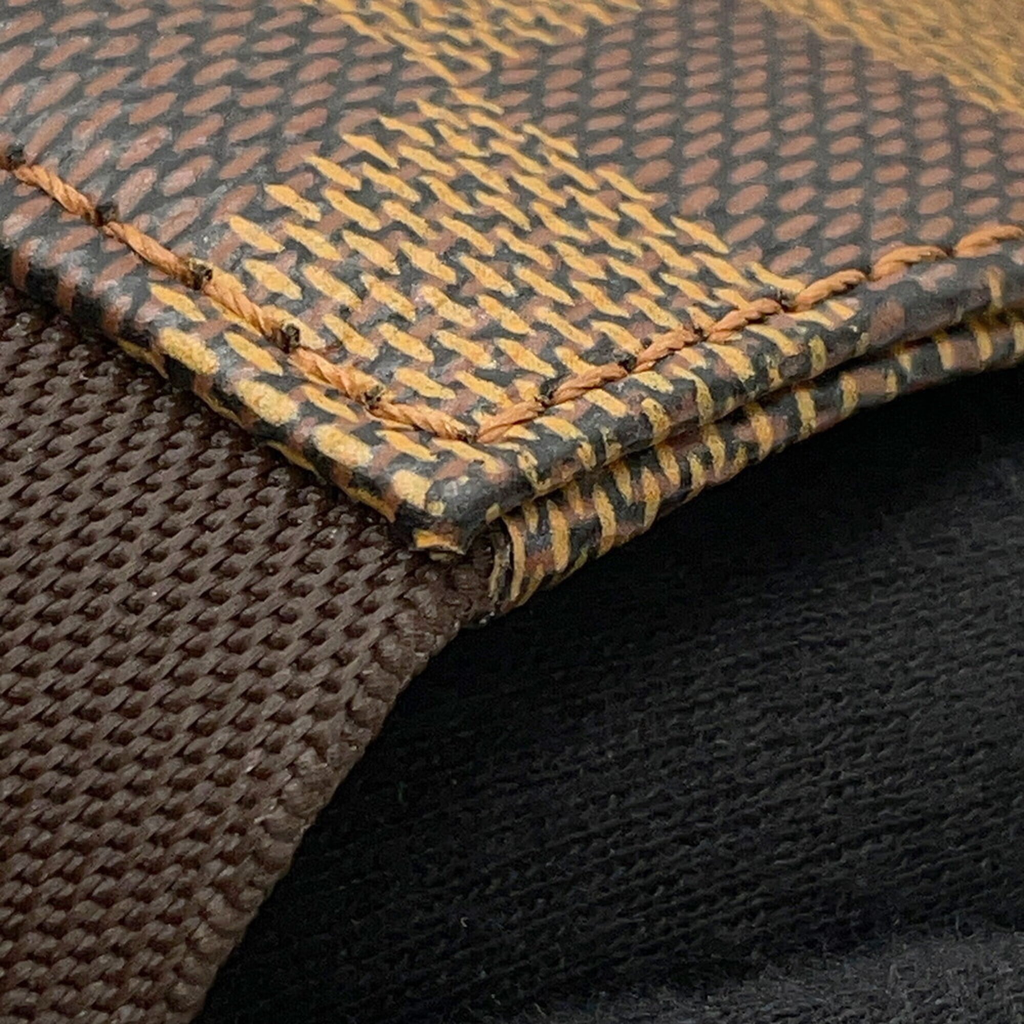 Louis Vuitton Brown Damier Canvas Ebene Damier Canvas Handbag Pouch Shoulder Bag Sling Bag (Pre-Owned)