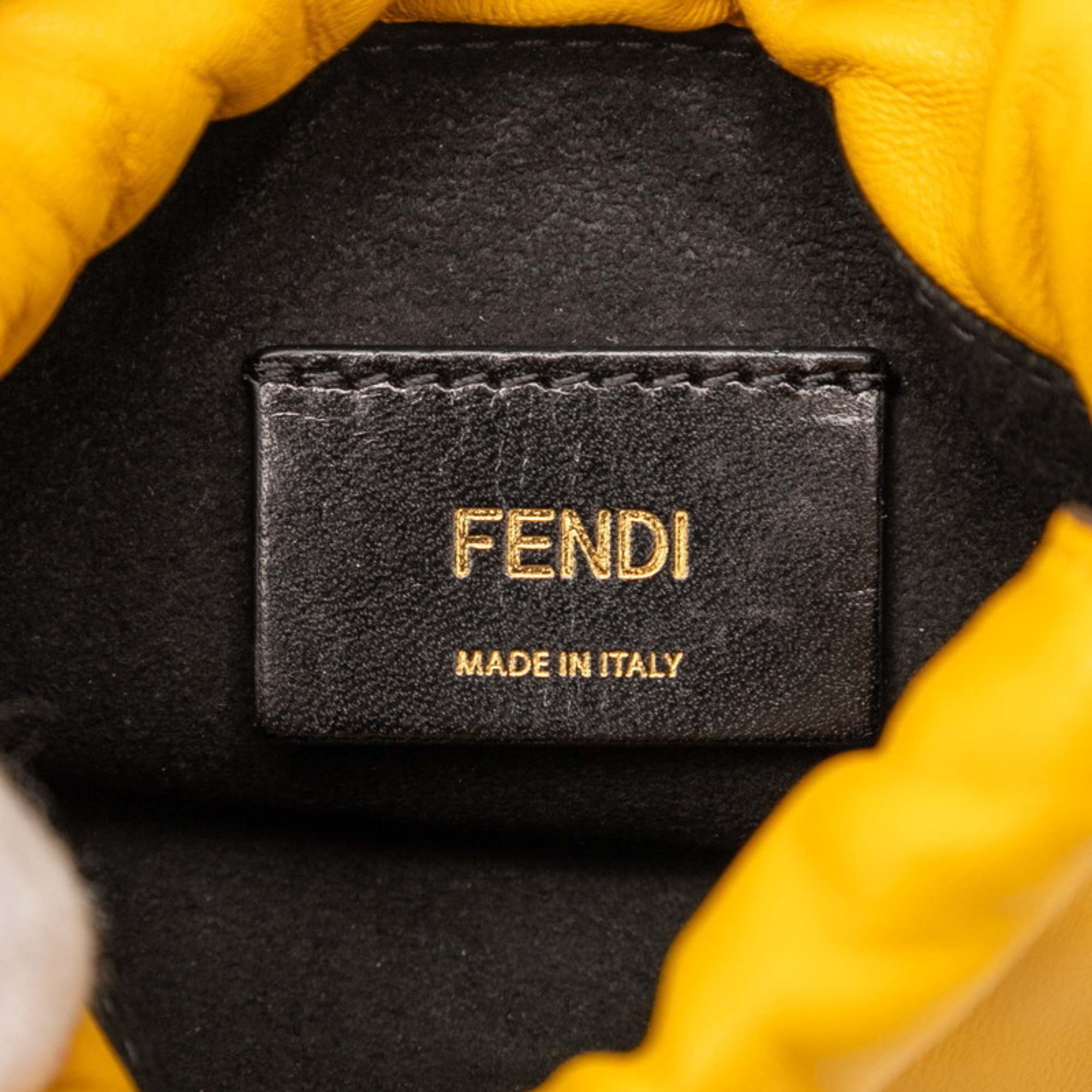 Fendi Yellow Leather Pouch (Pre-Owned)
